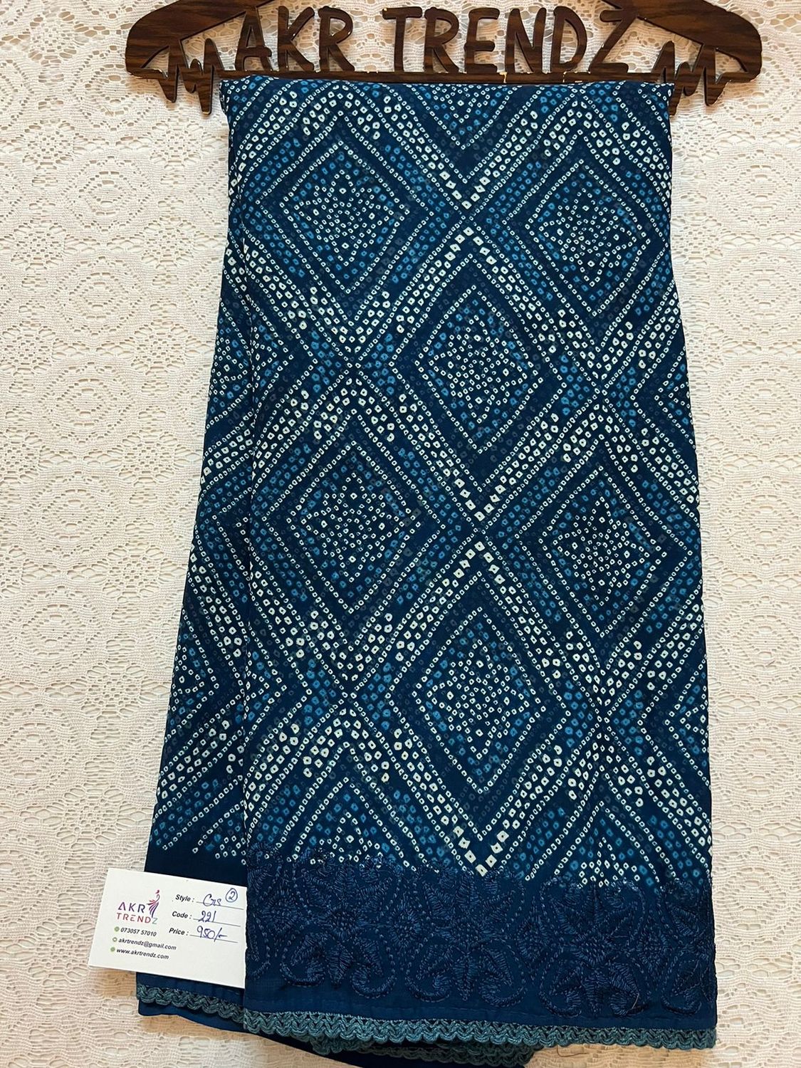 ​Embroidered border Georgette sarees​