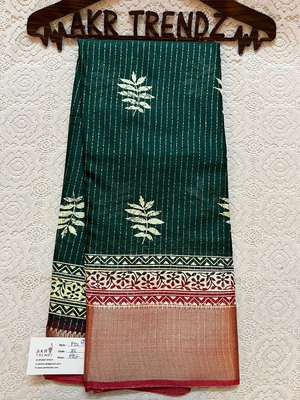 Printed soft silk sarees
