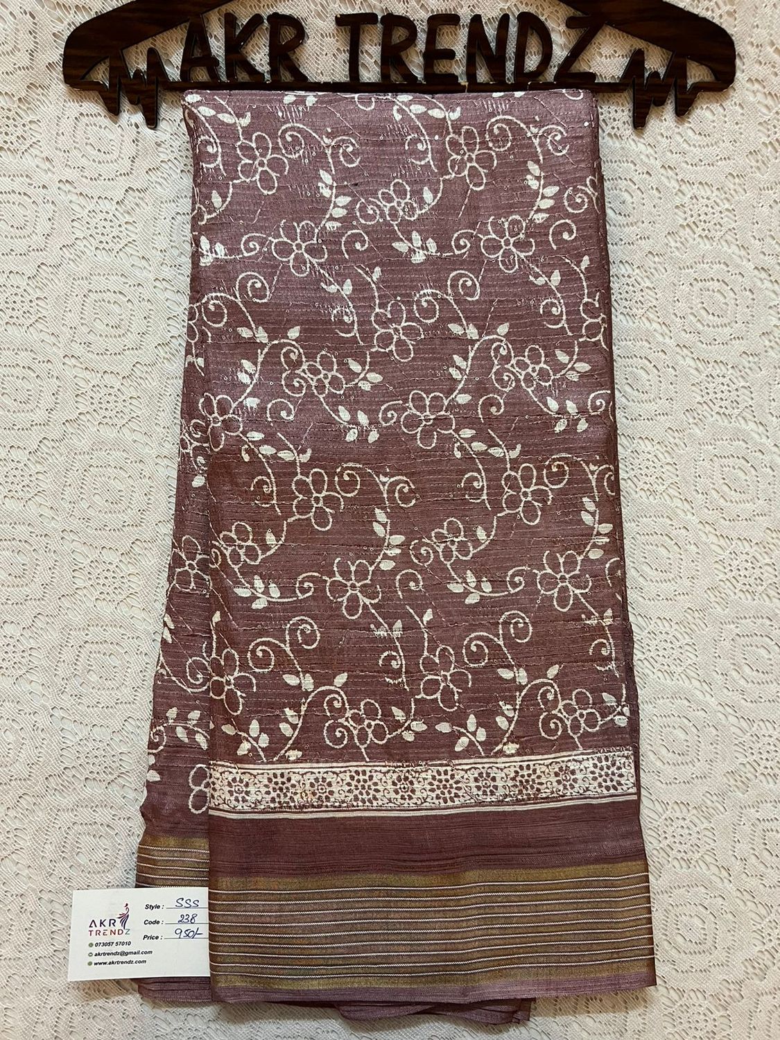 Sequence printed silk sarees​