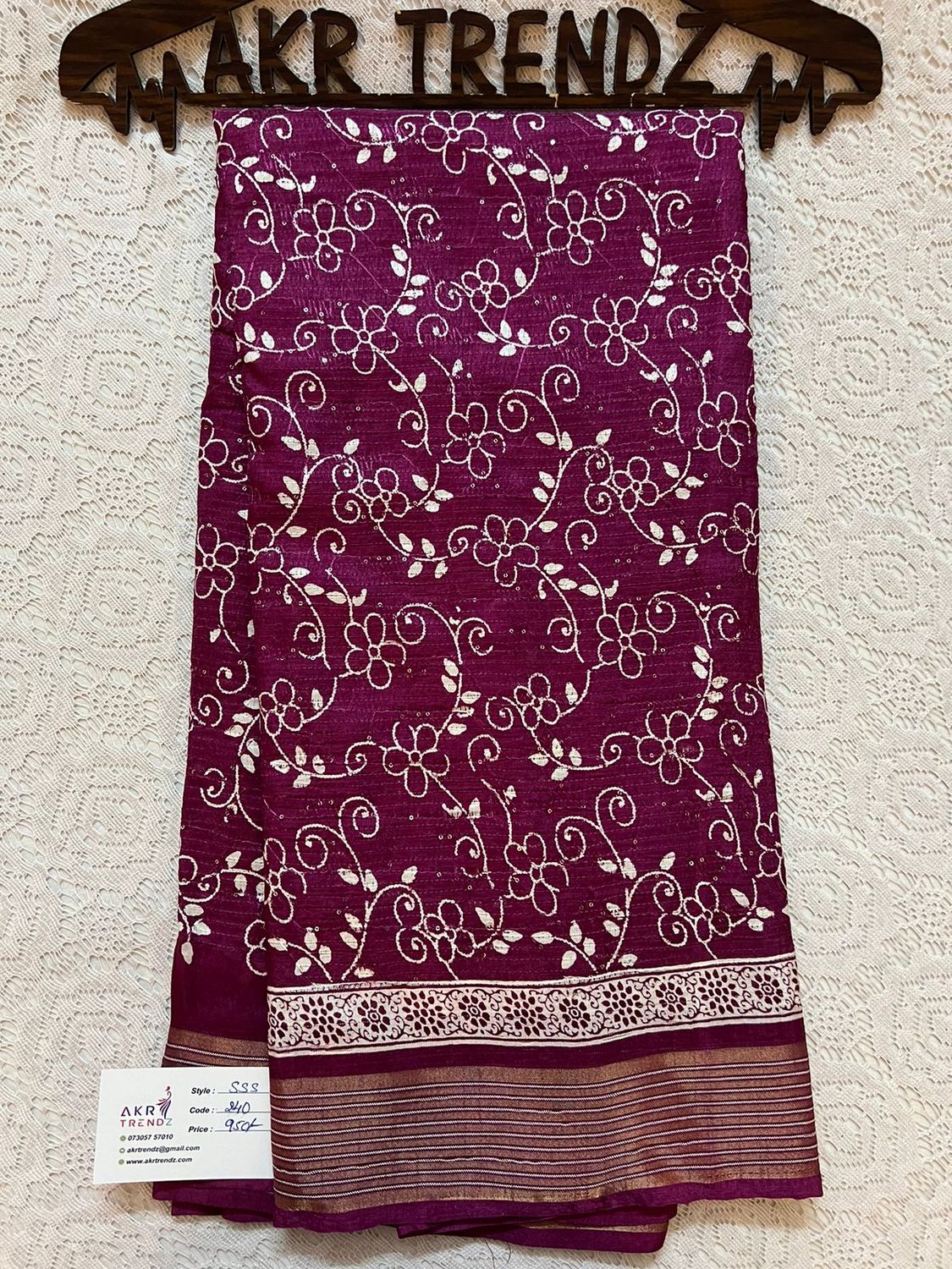 Sequence printed silk sarees​
