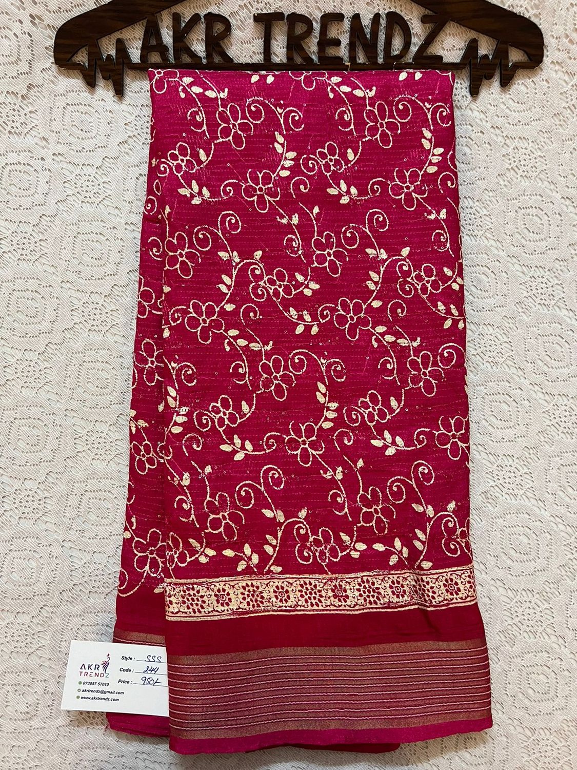 Sequence printed silk sarees​