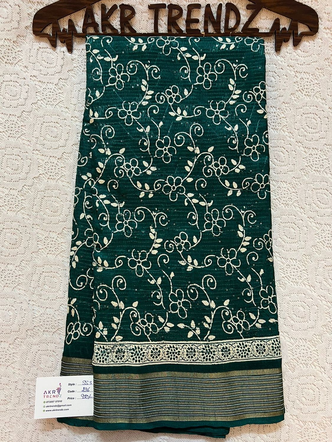 Sequence printed silk sarees​