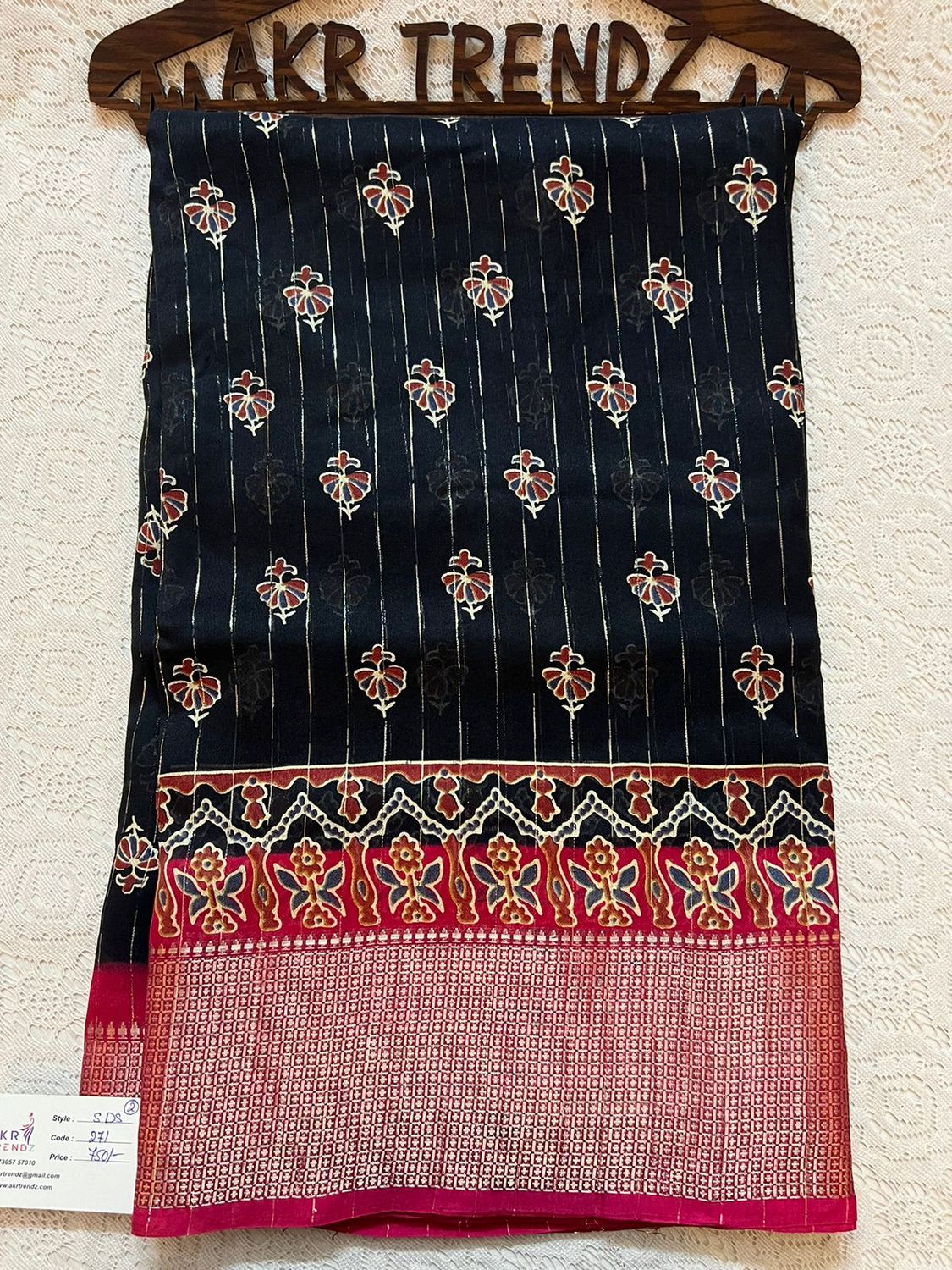 ​Jacquard Border Georgette sarees​