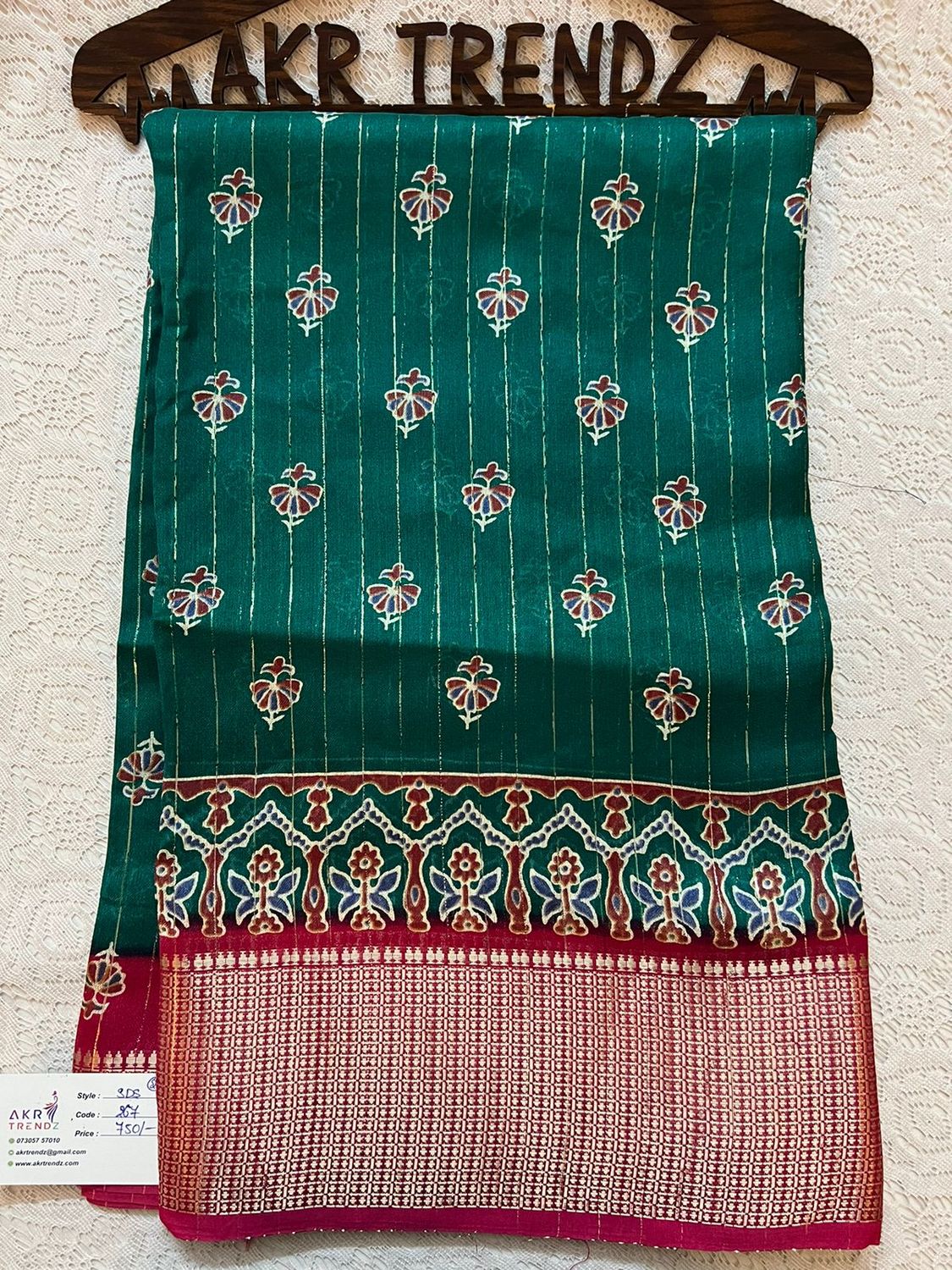 ​Jacquard Border Georgette sarees​