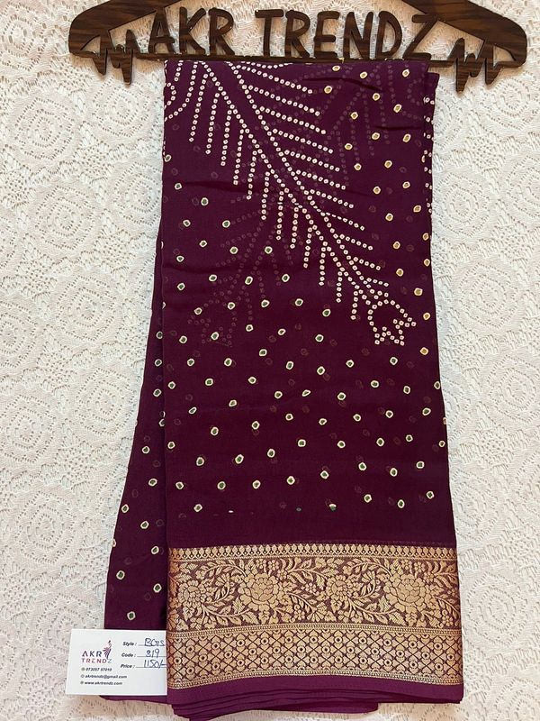 Weaving Border Georgette sarees​
