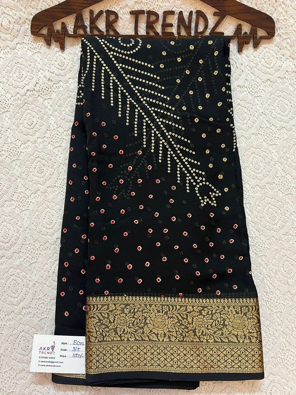 Weaving Border Georgette sarees​