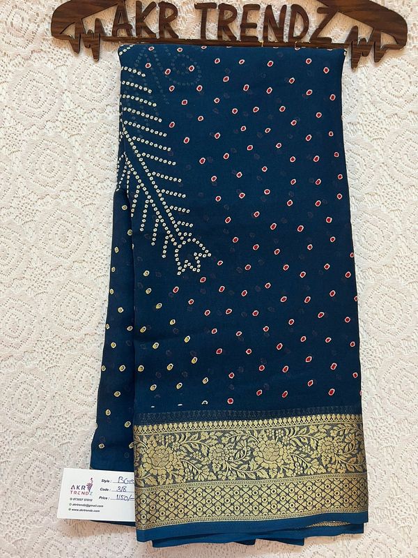 Weaving Border Georgette sarees​