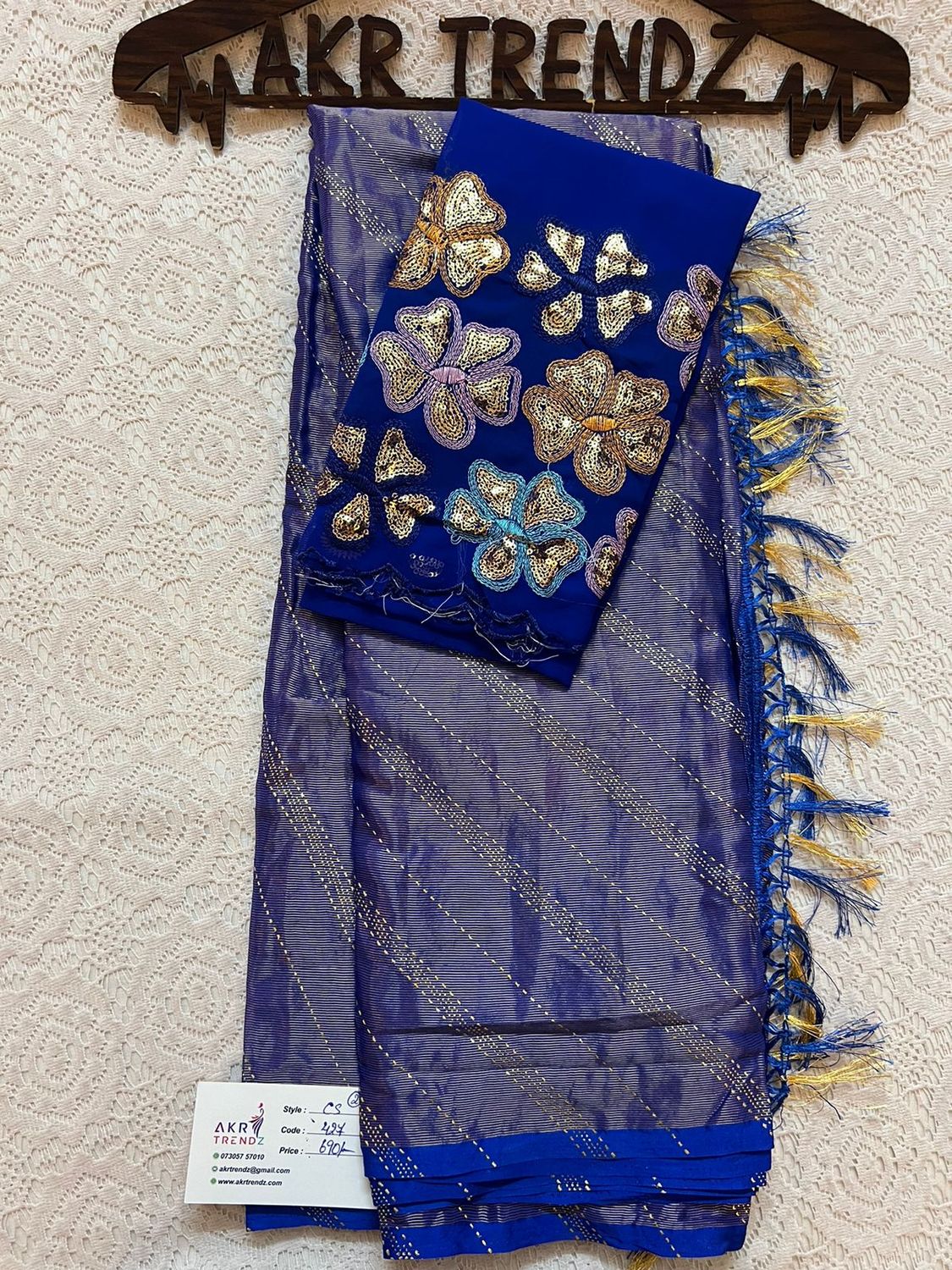 Fancy shimmer chiffon sarees