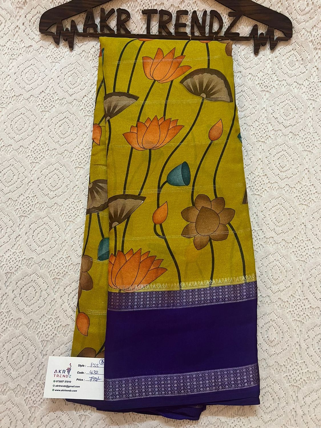Pichwai print Georgette sarees