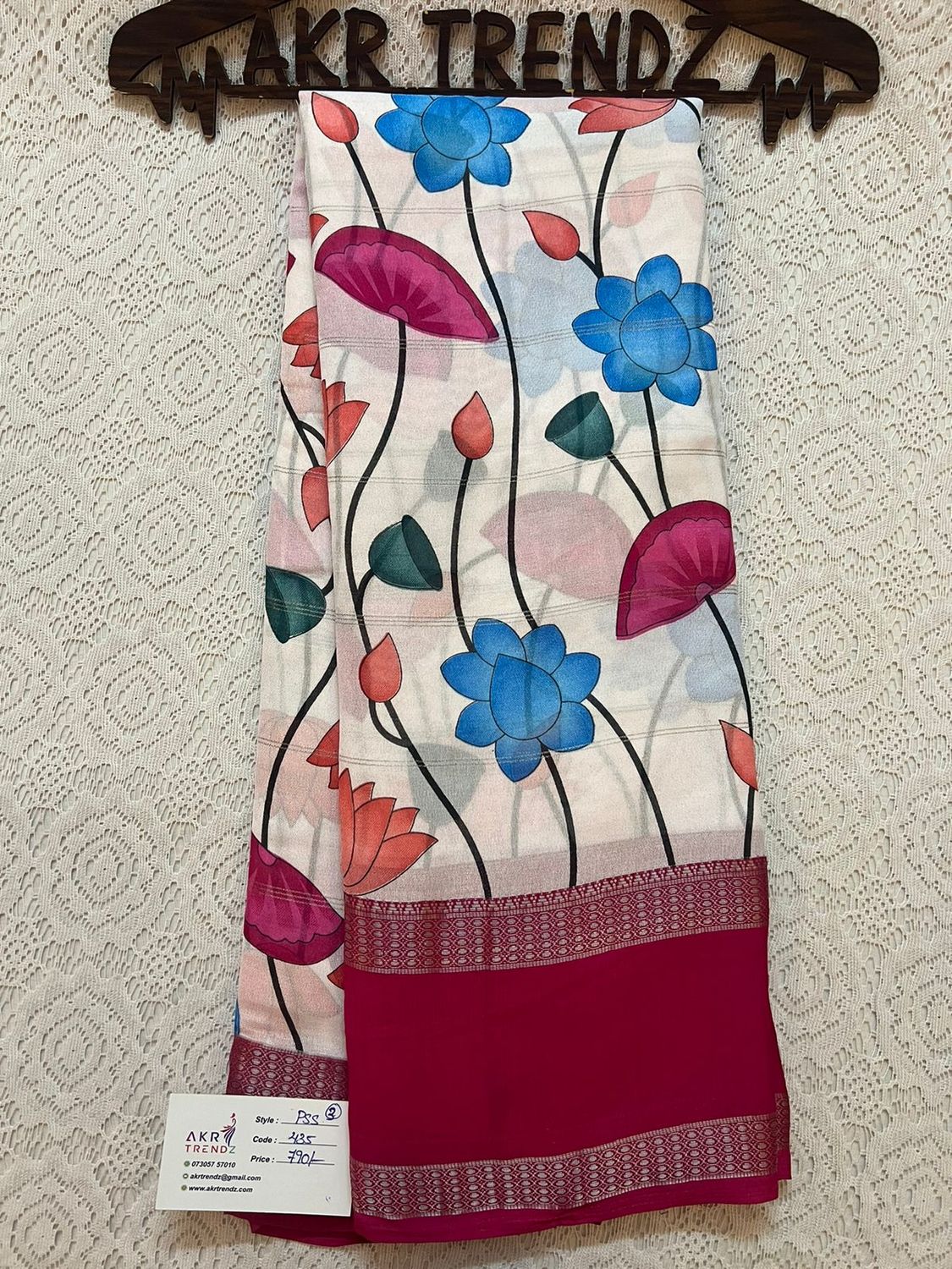 Pichwai print Georgette sarees
