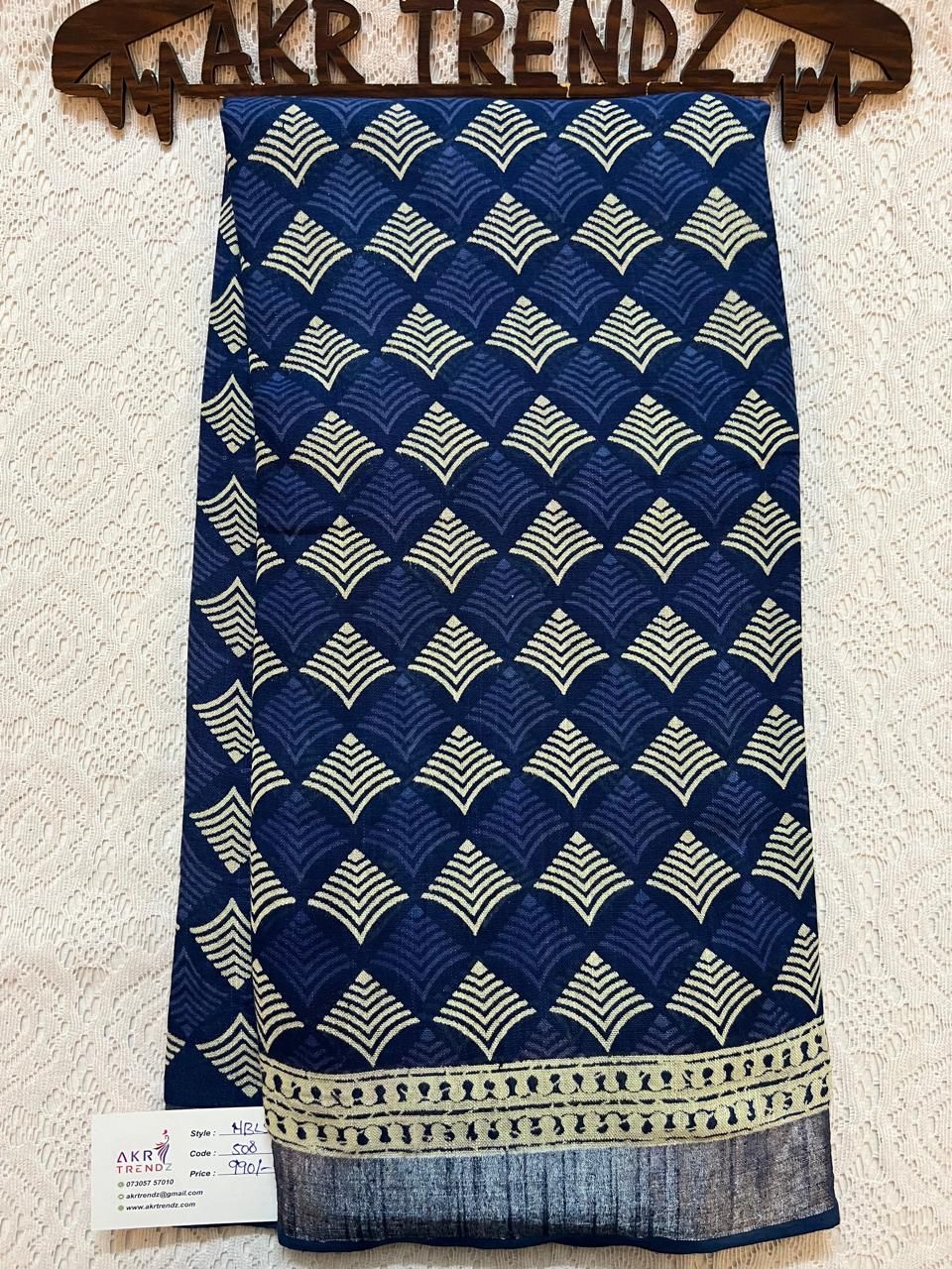 Indigo Blue linen sarees​