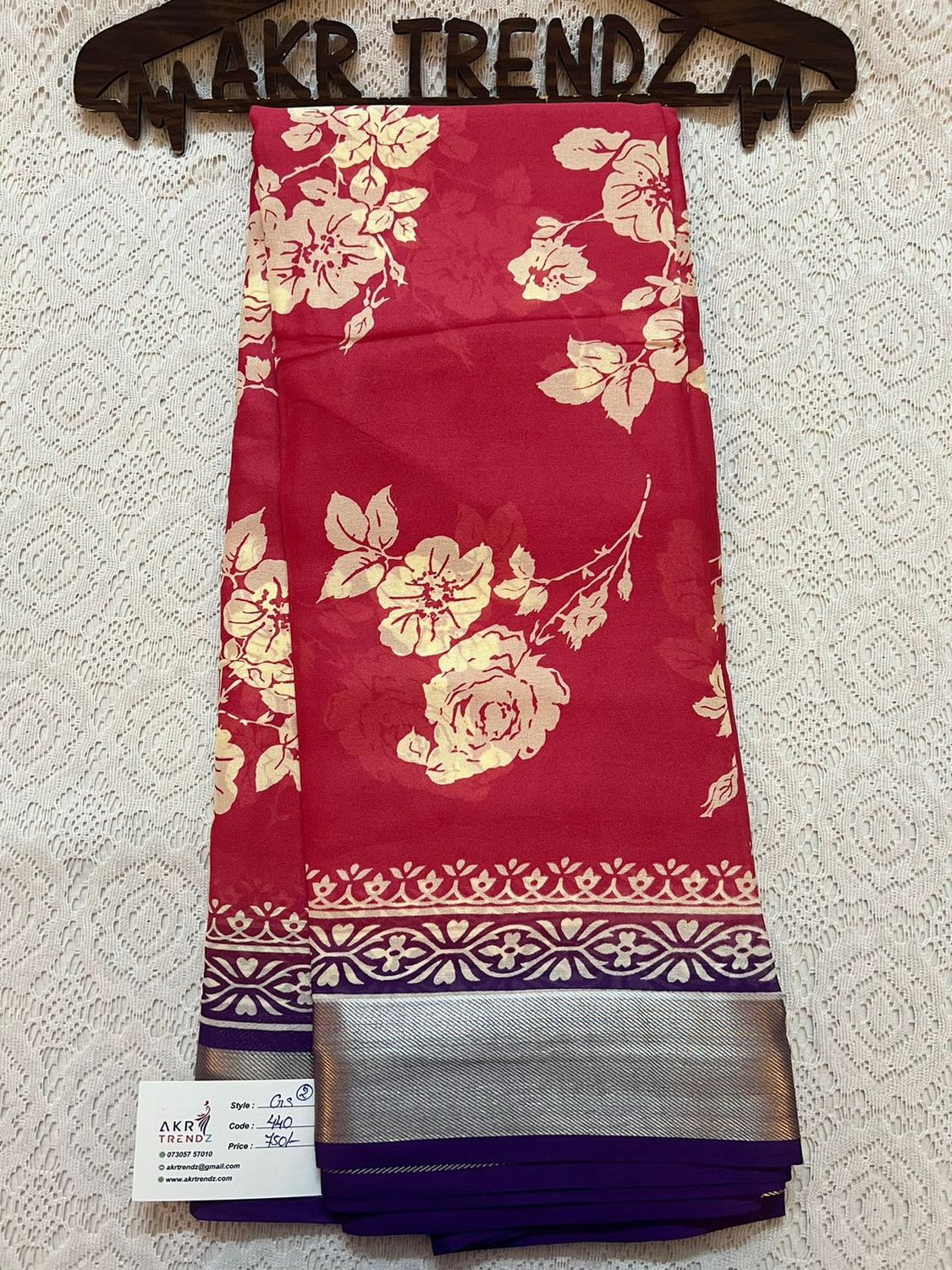 Fancy Border Georgette sarees​