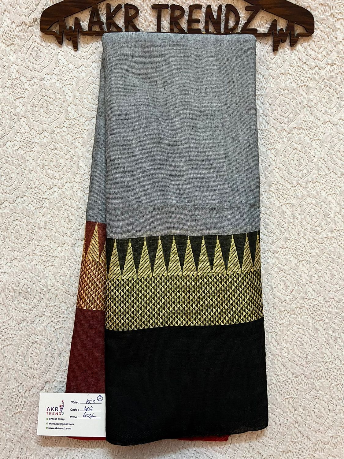 Temple Border khadi cotton sarees​