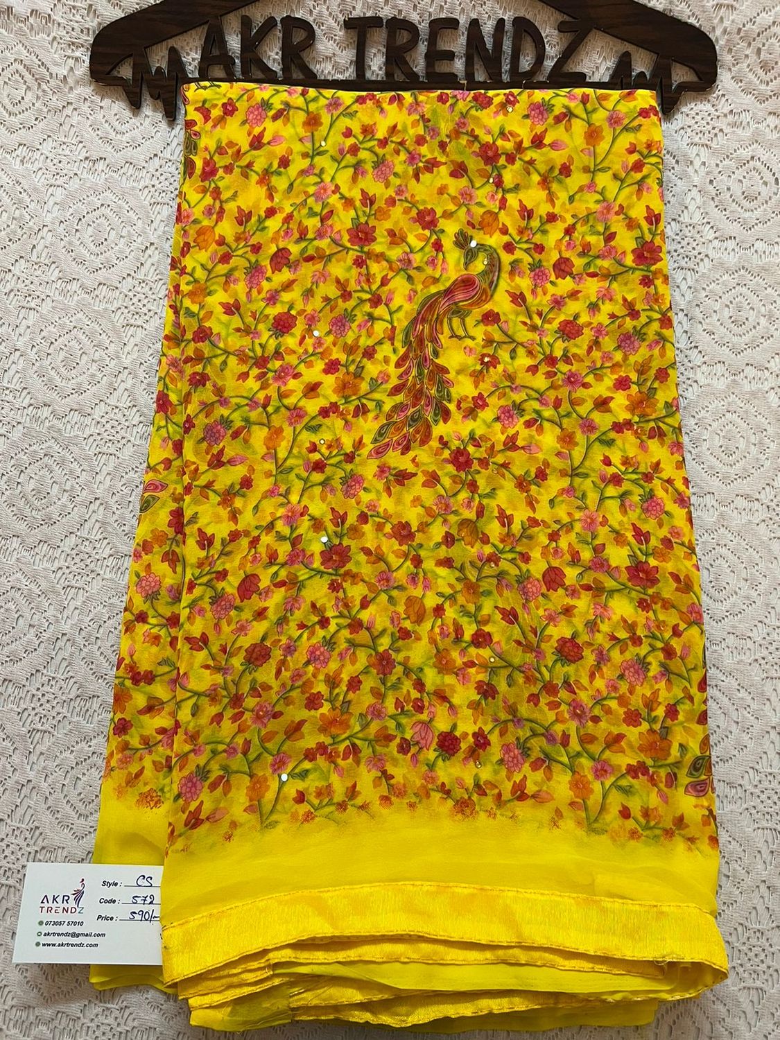 Piping chiffon sarees​