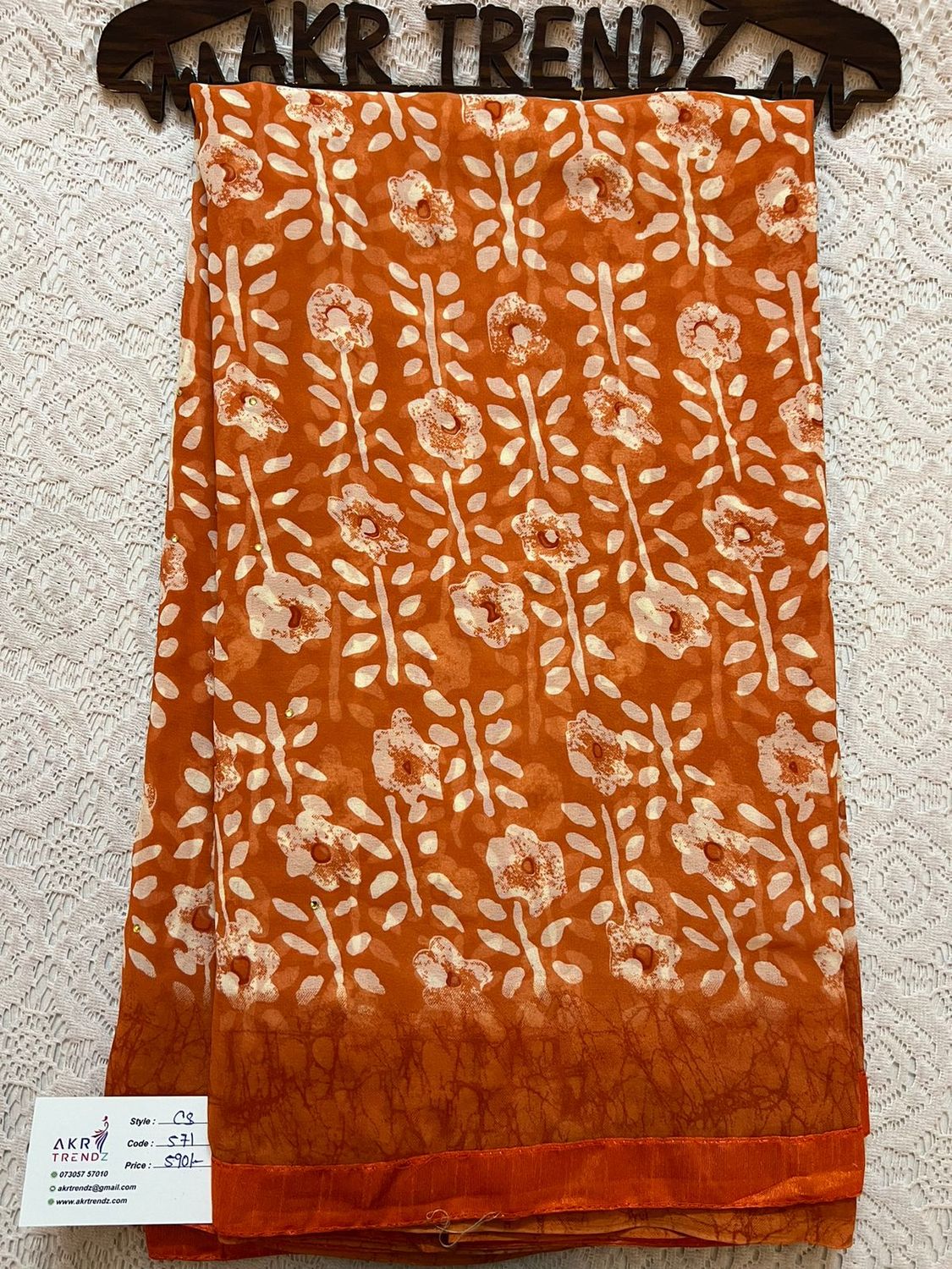 Piping chiffon sarees​