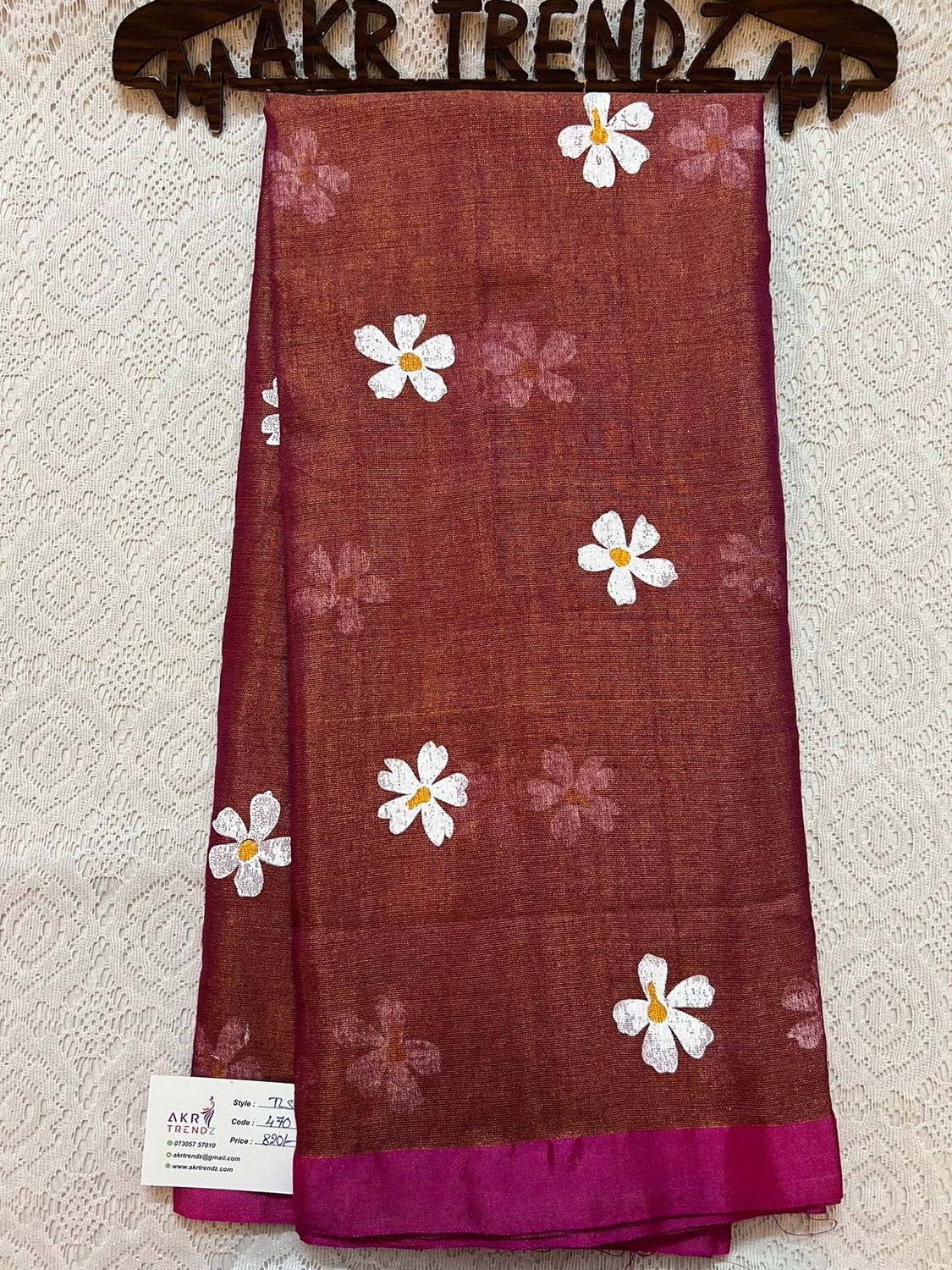 Handpainted khadi Tissue sarees​