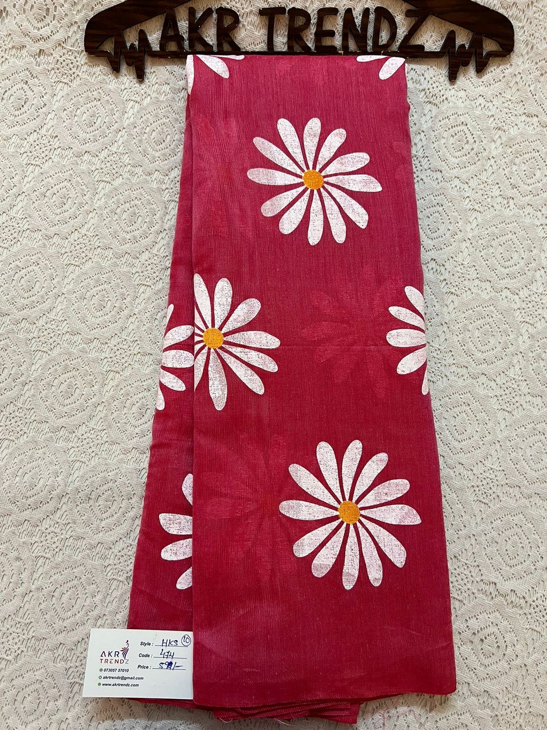 Hand painted Khadi cotton sarees