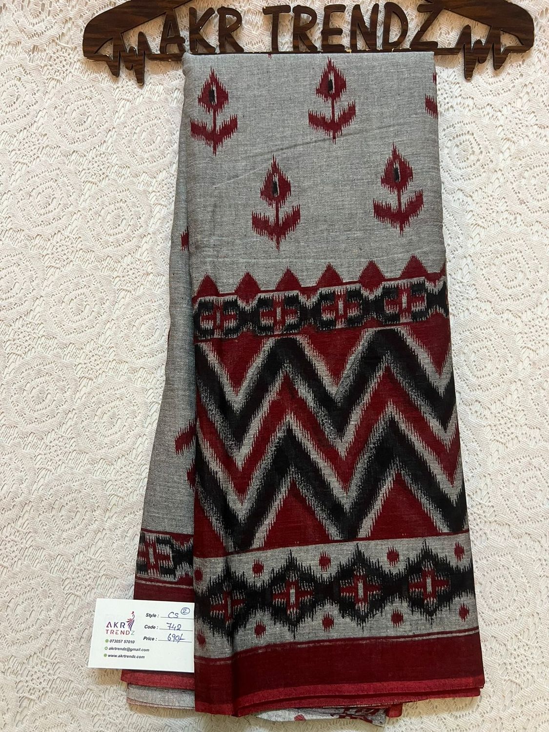 Ikkat cotton sarees