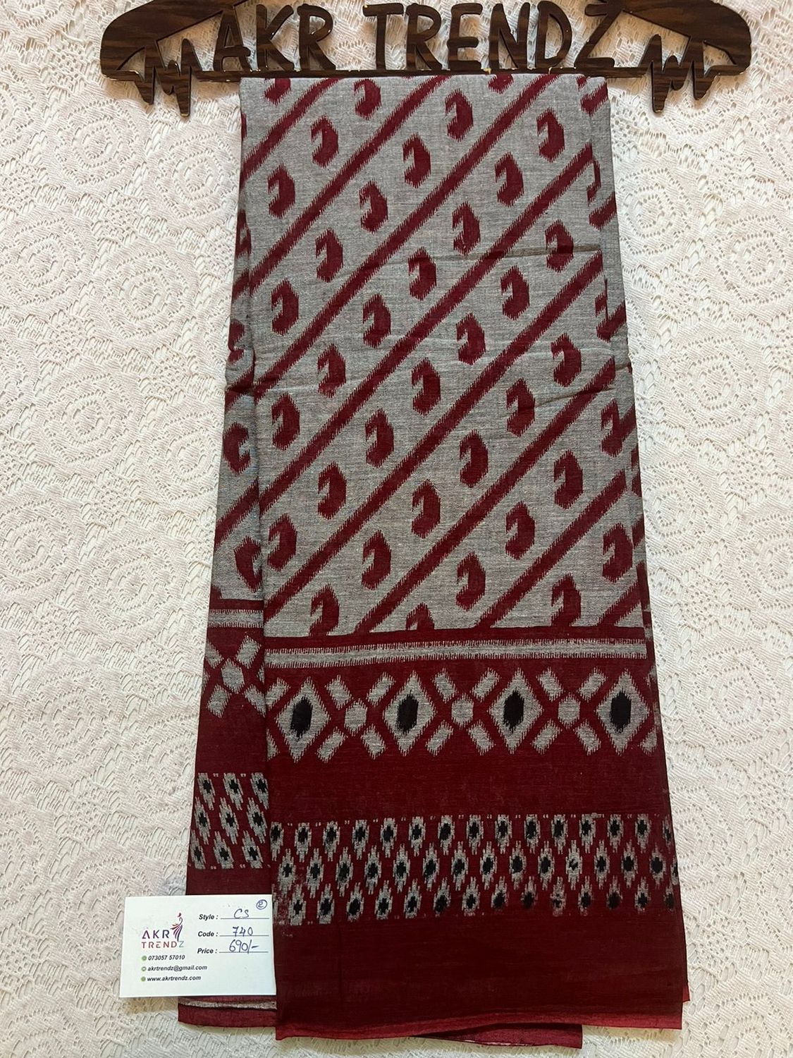 Ikkat cotton sarees