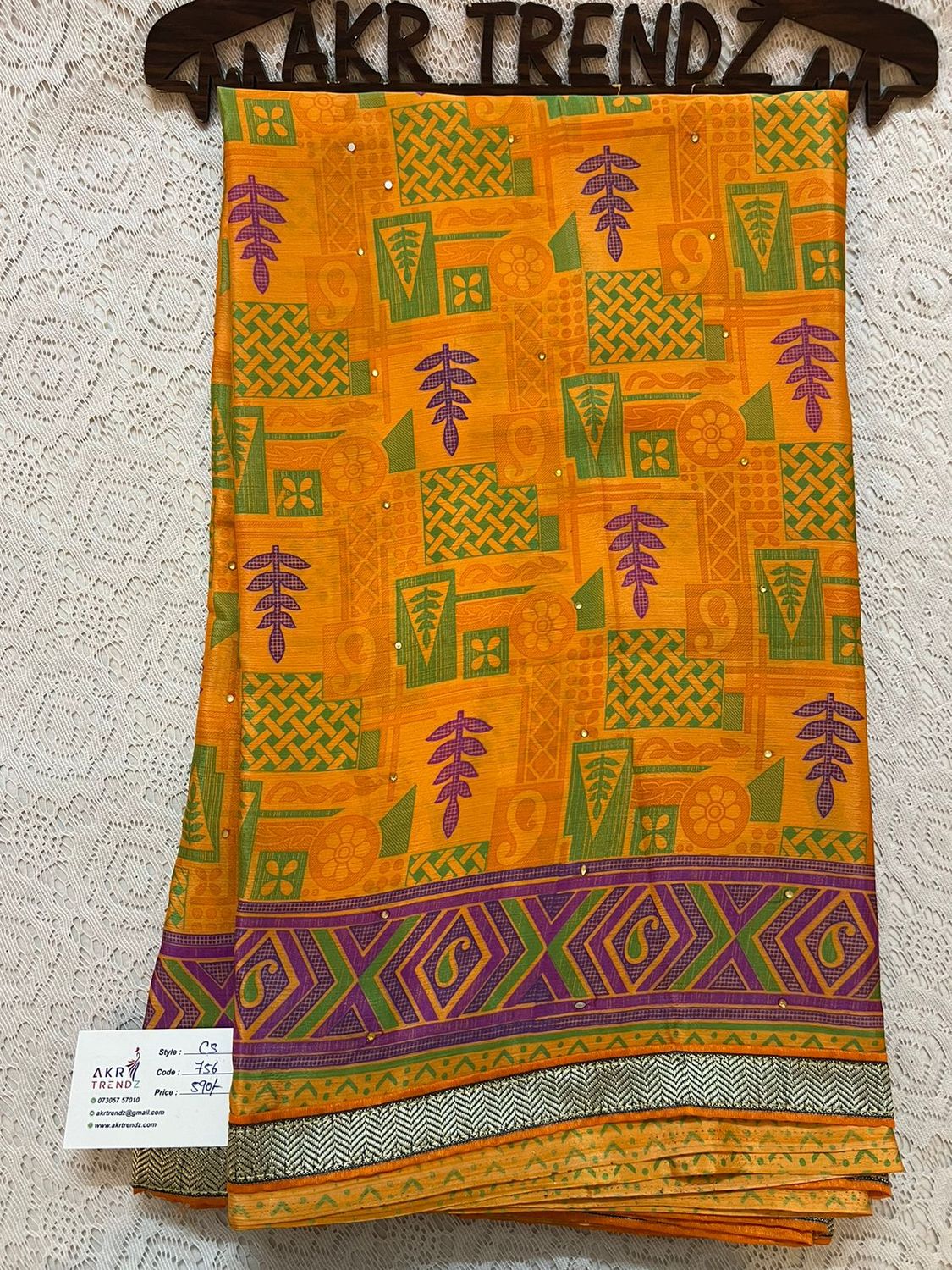 Piping chiffon sarees