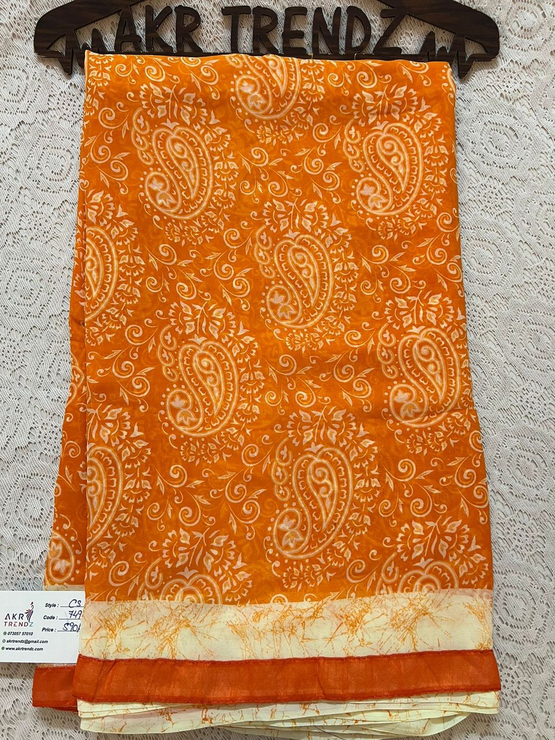 Piping chiffon sarees