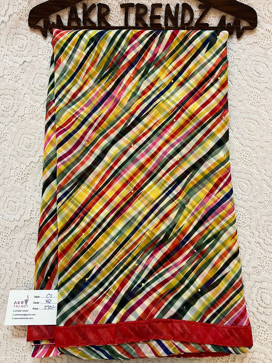 Piping chiffon sarees
