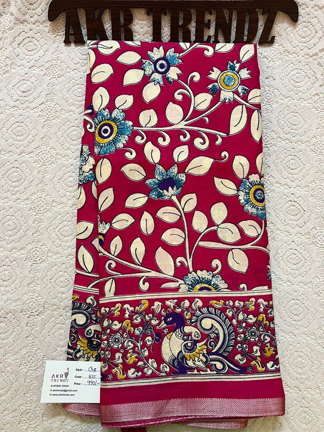 Kalamkari silk Georgette sarees​