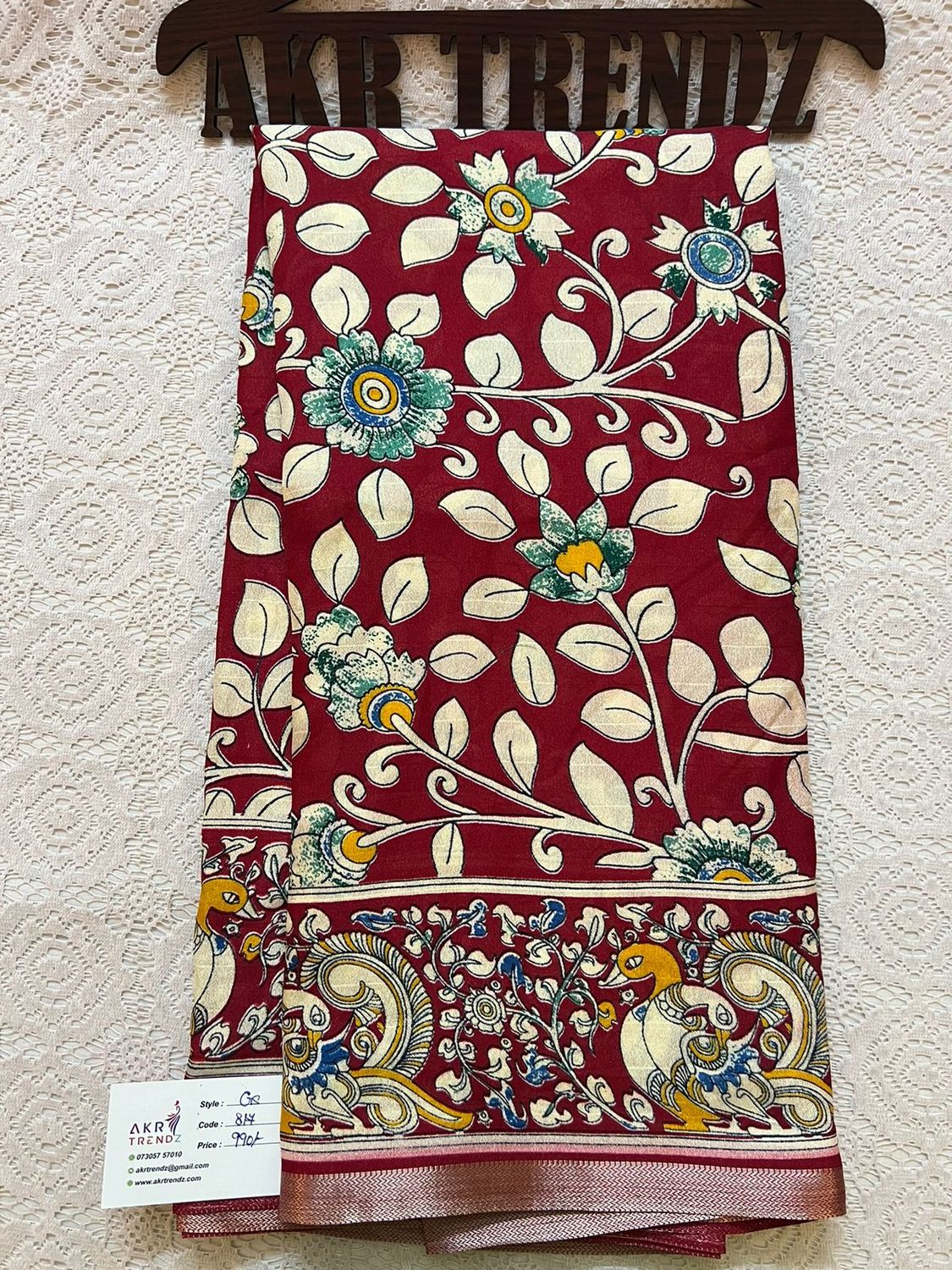 Kalamkari silk Georgette sarees​