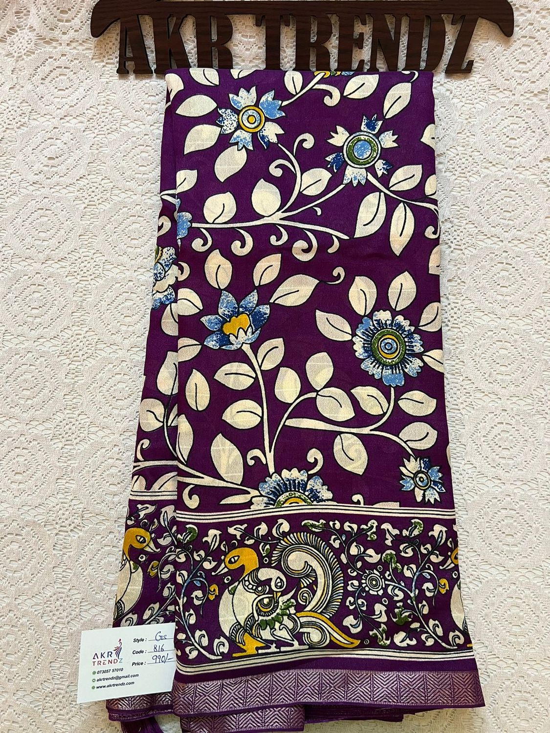 Kalamkari silk Georgette sarees​