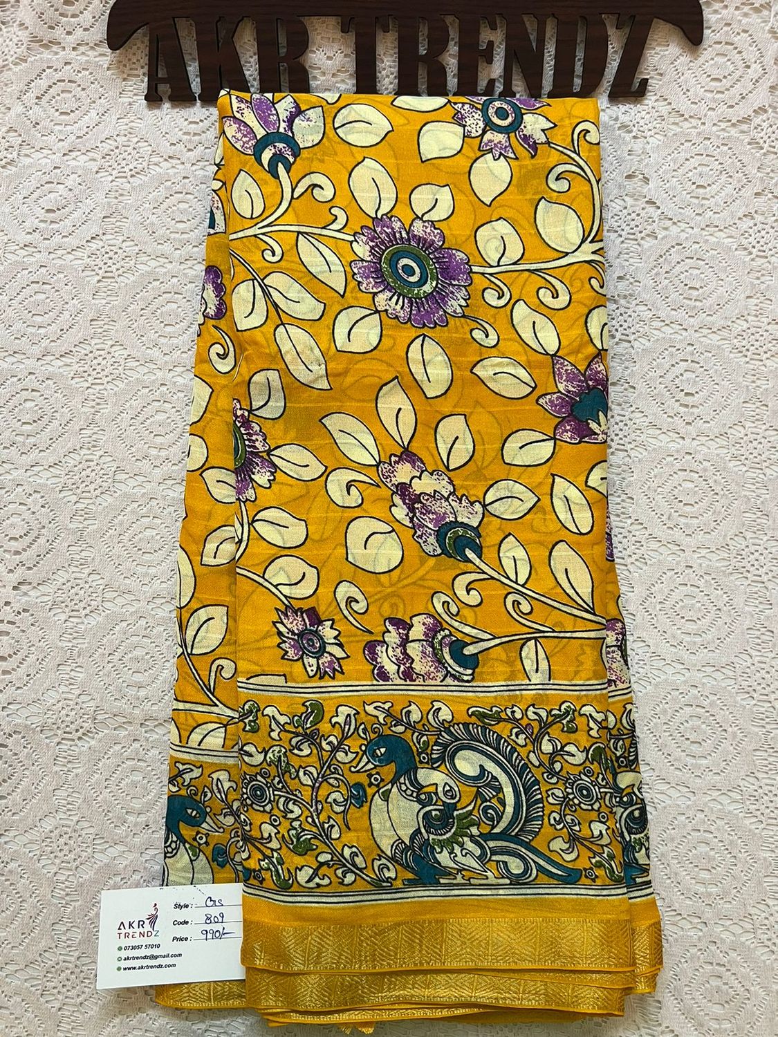 Kalamkari silk Georgette sarees​