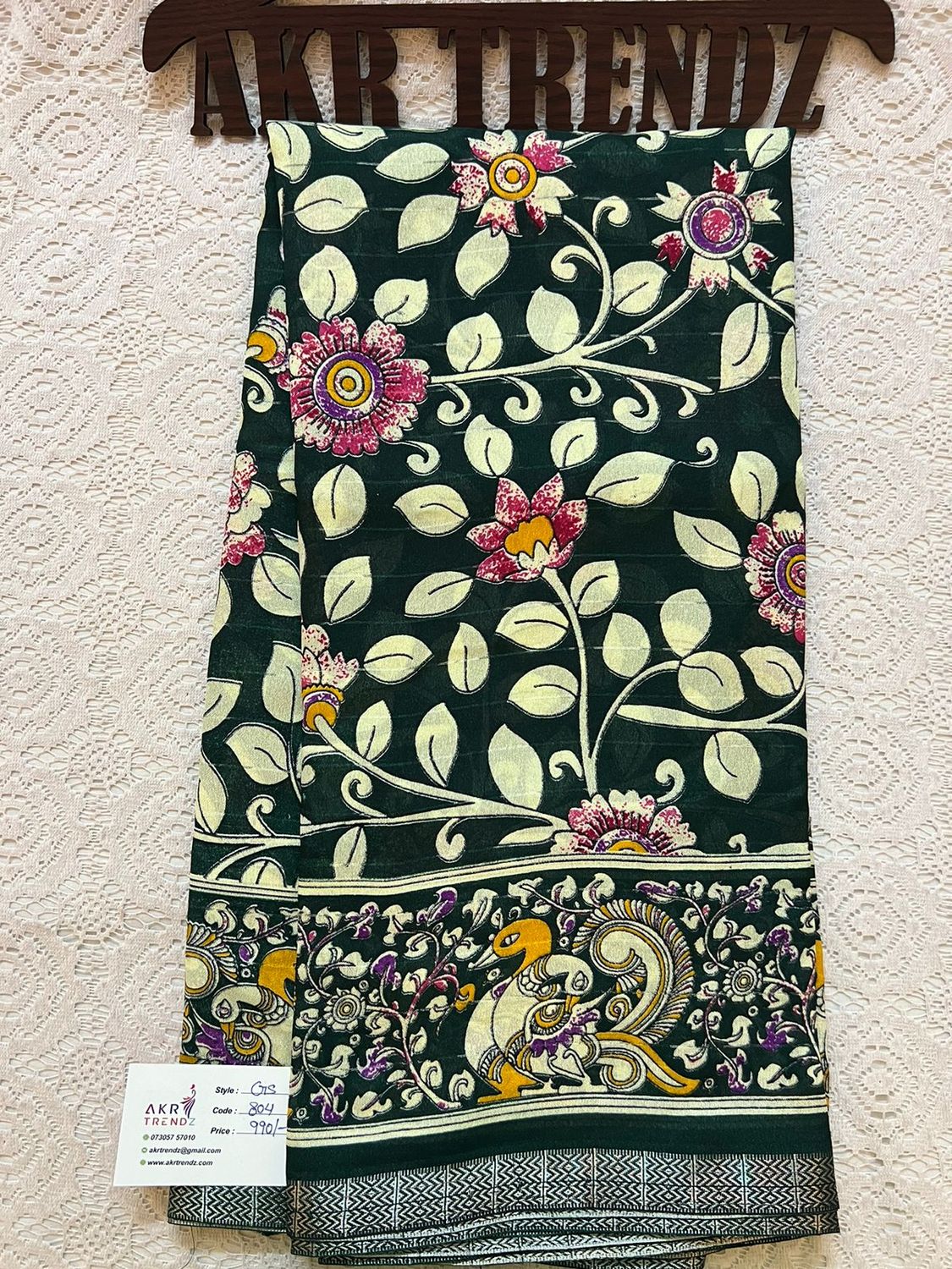 Kalamkari silk Georgette sarees​