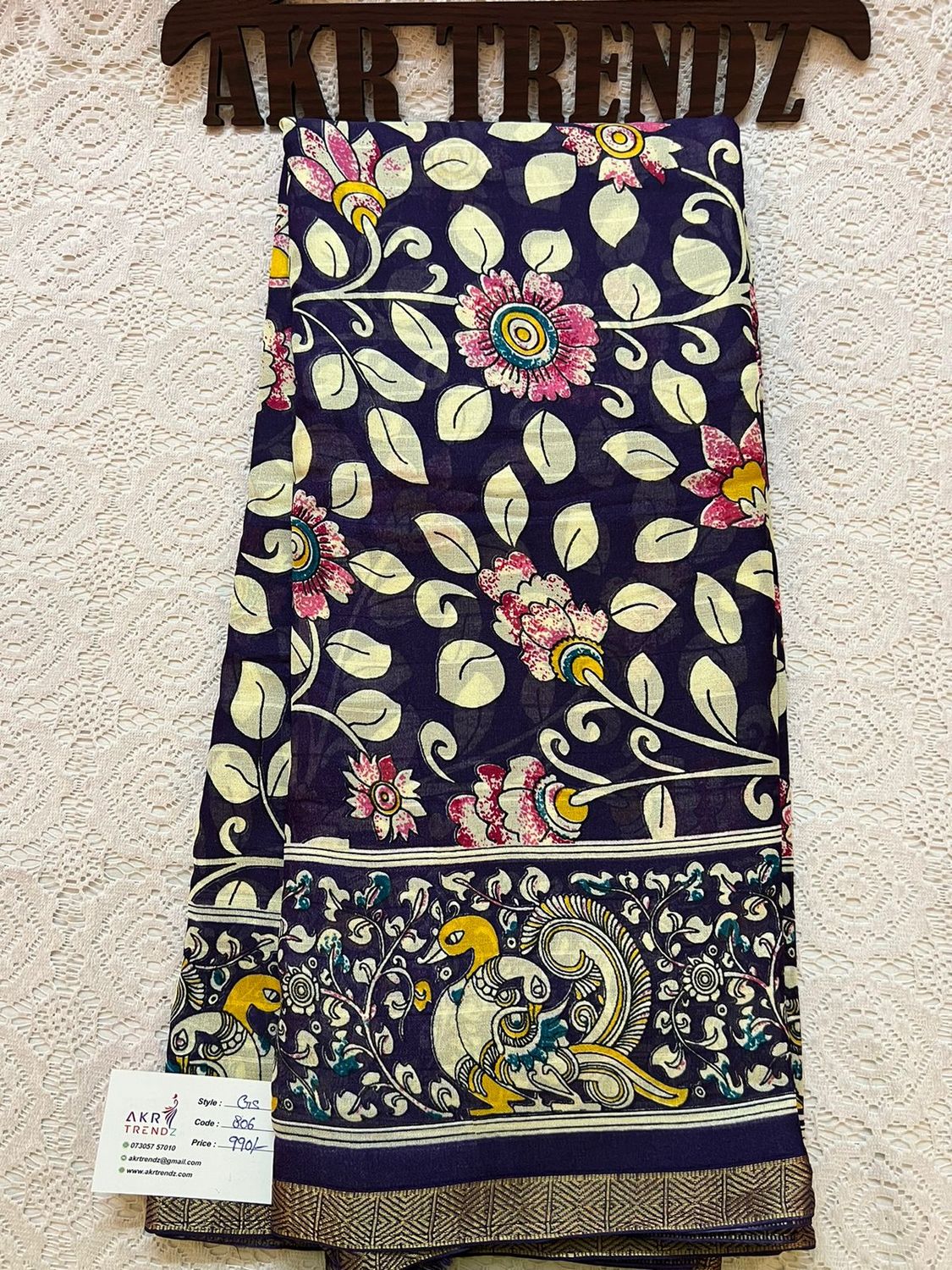 Kalamkari silk Georgette sarees​