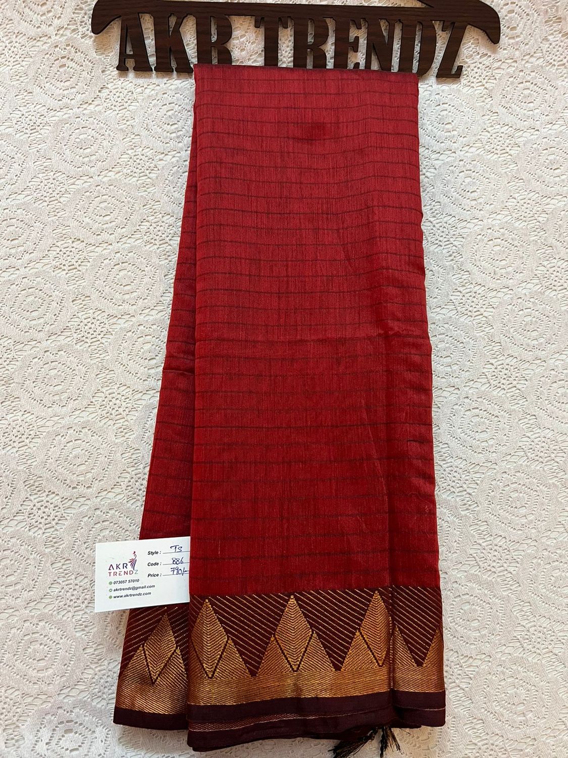 Temple Border silk cotton saree​