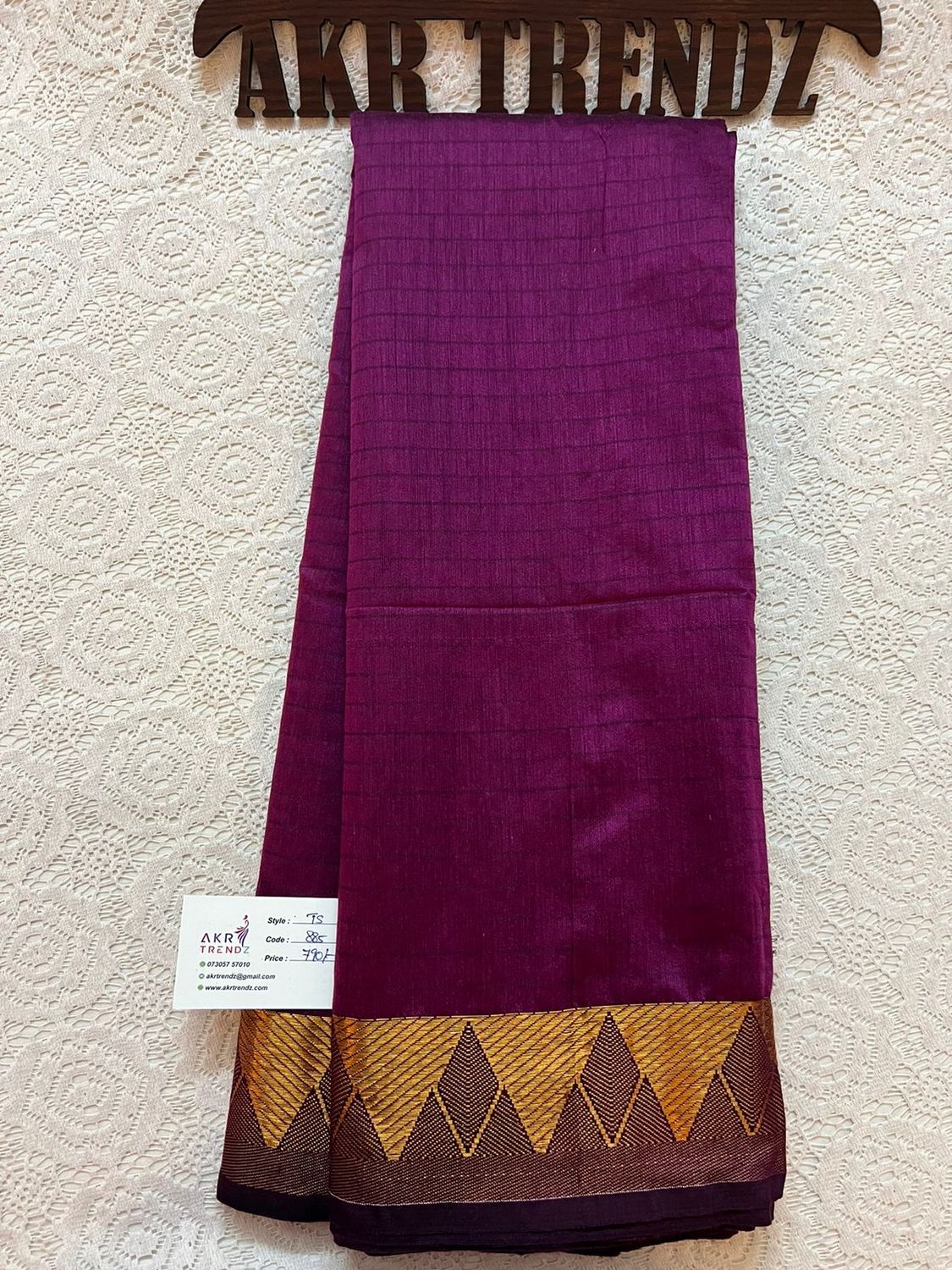Temple Border silk cotton saree​