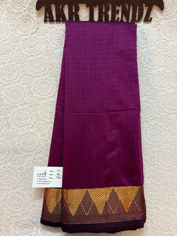Temple Border silk cotton saree​