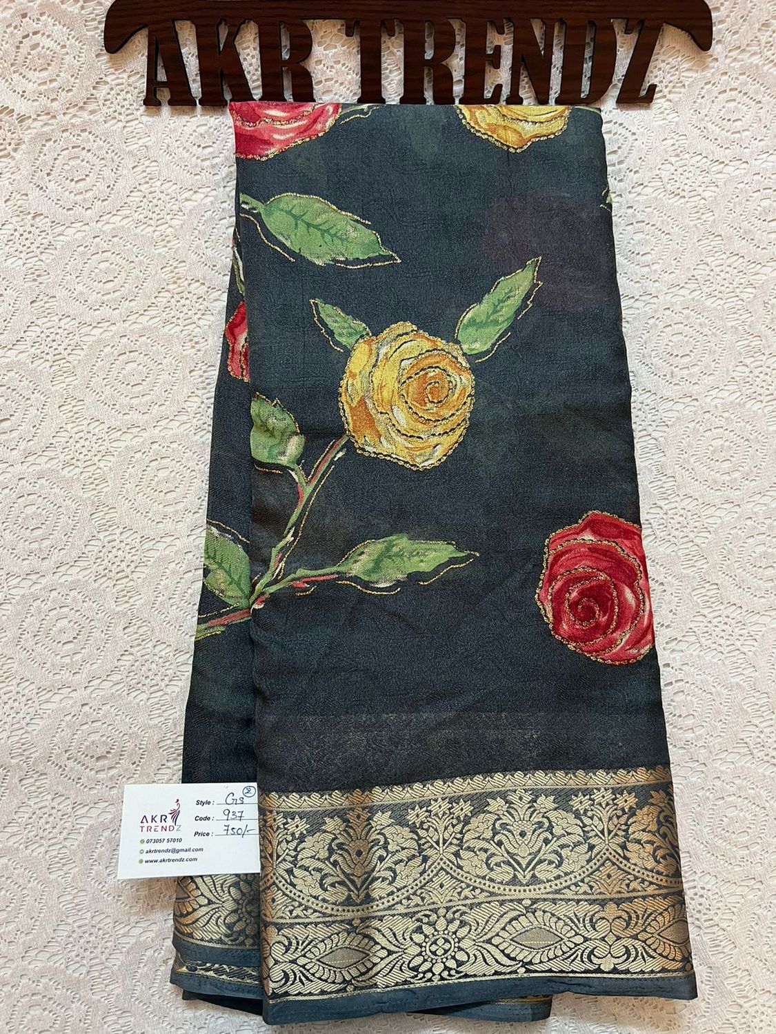 Jacquard border Georgette sarees​