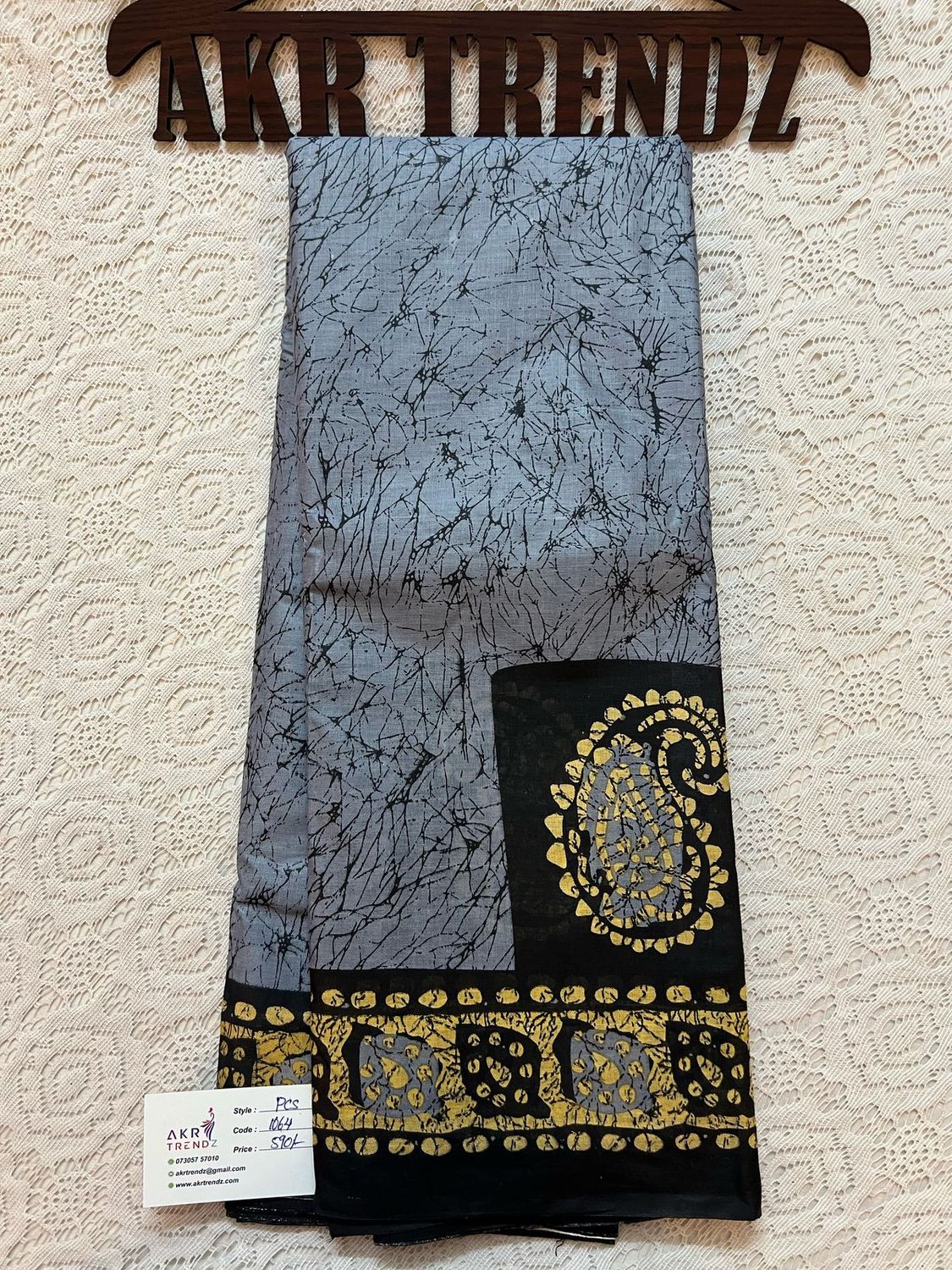 Batik print cotton sarees