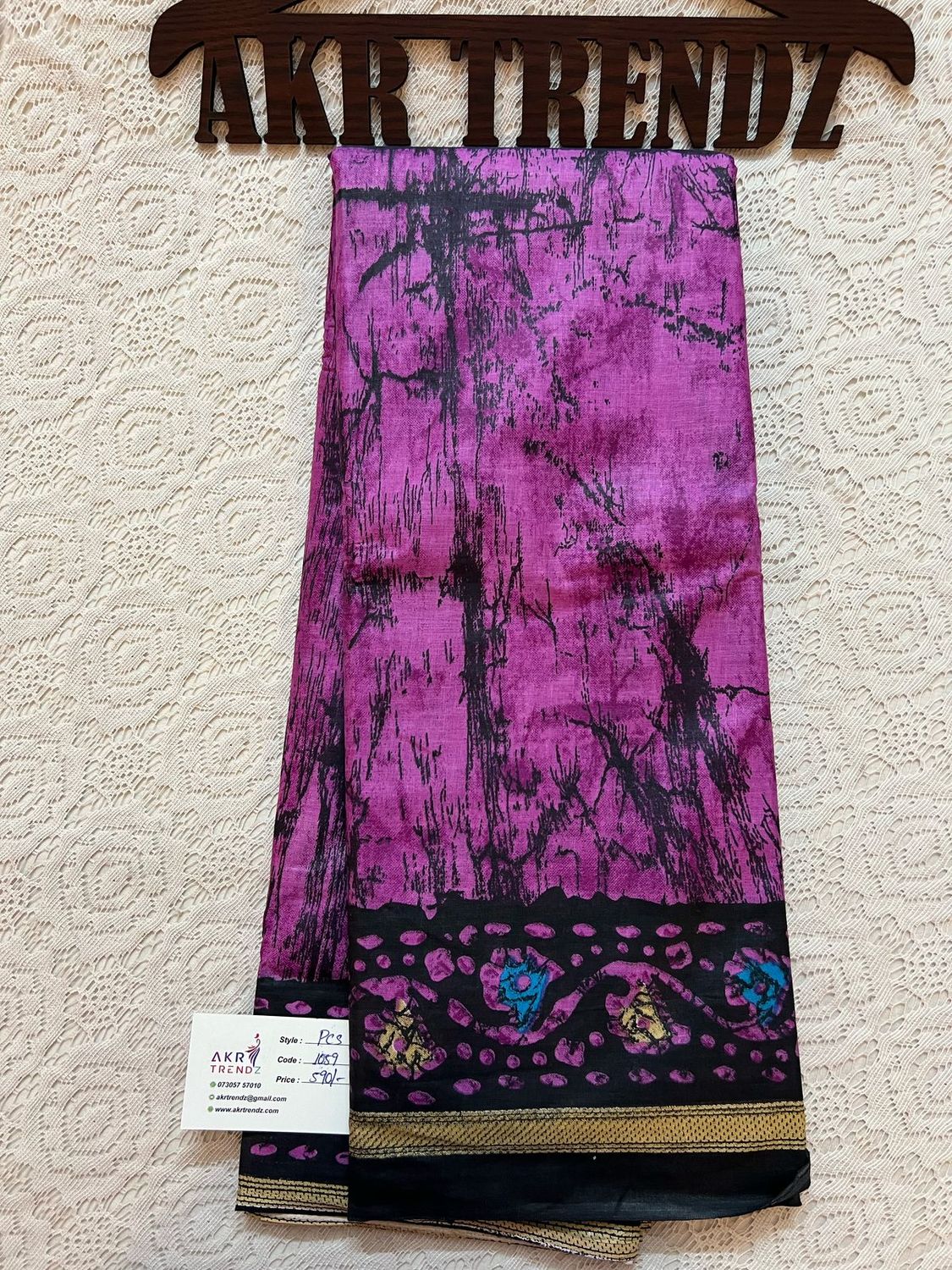 Batik print cotton sarees
