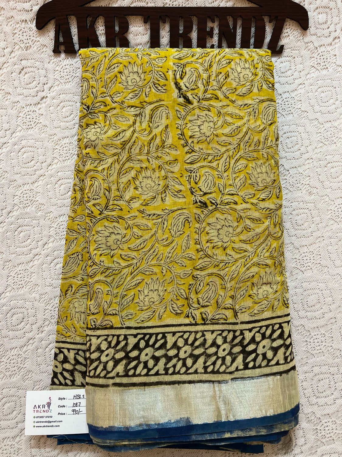 Hand Block Linen cotton sarees