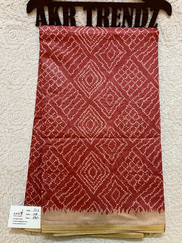 Bandhani Soft Cotton Sarees
