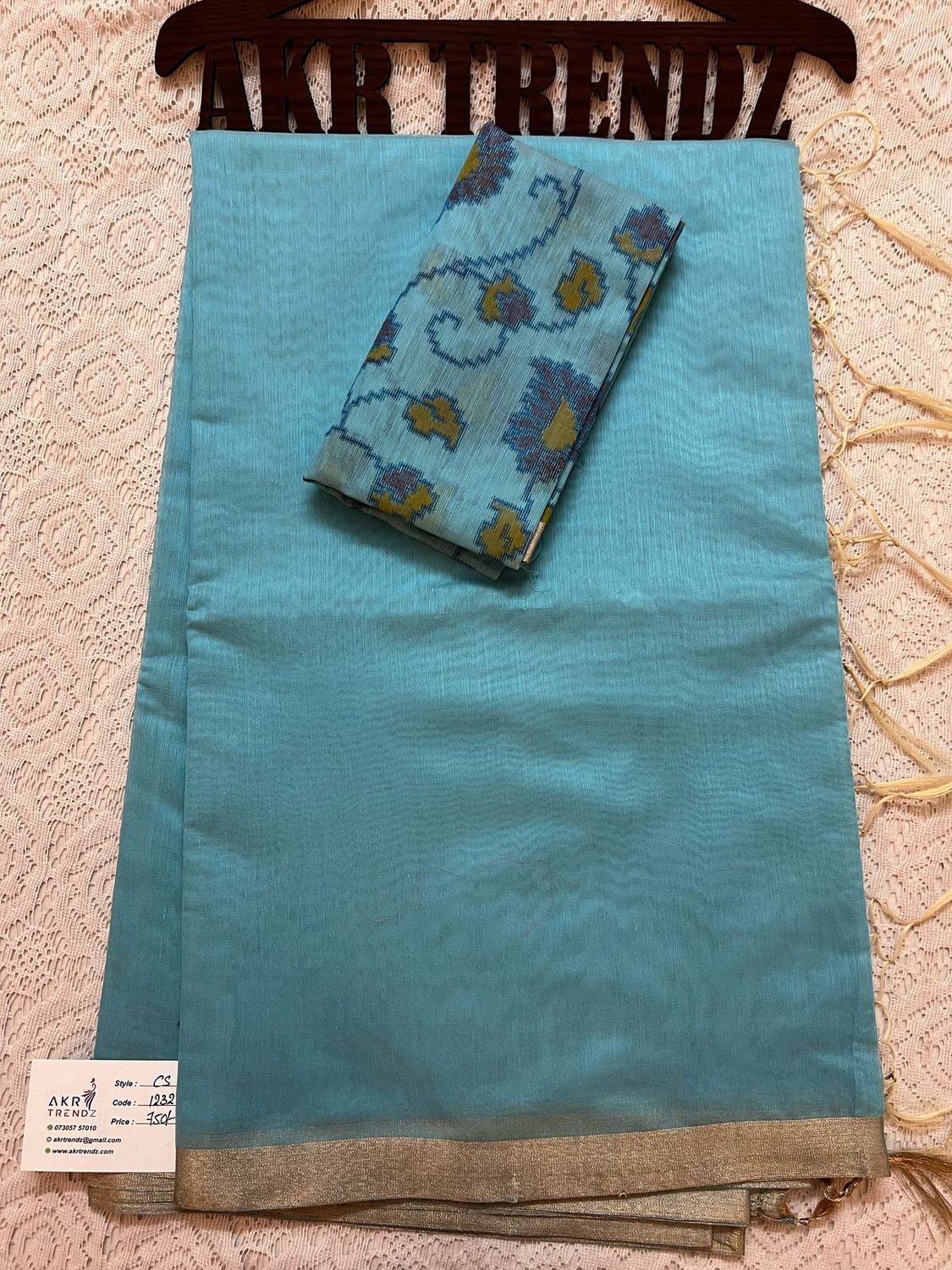 Plain Chanderi cotton sarees​