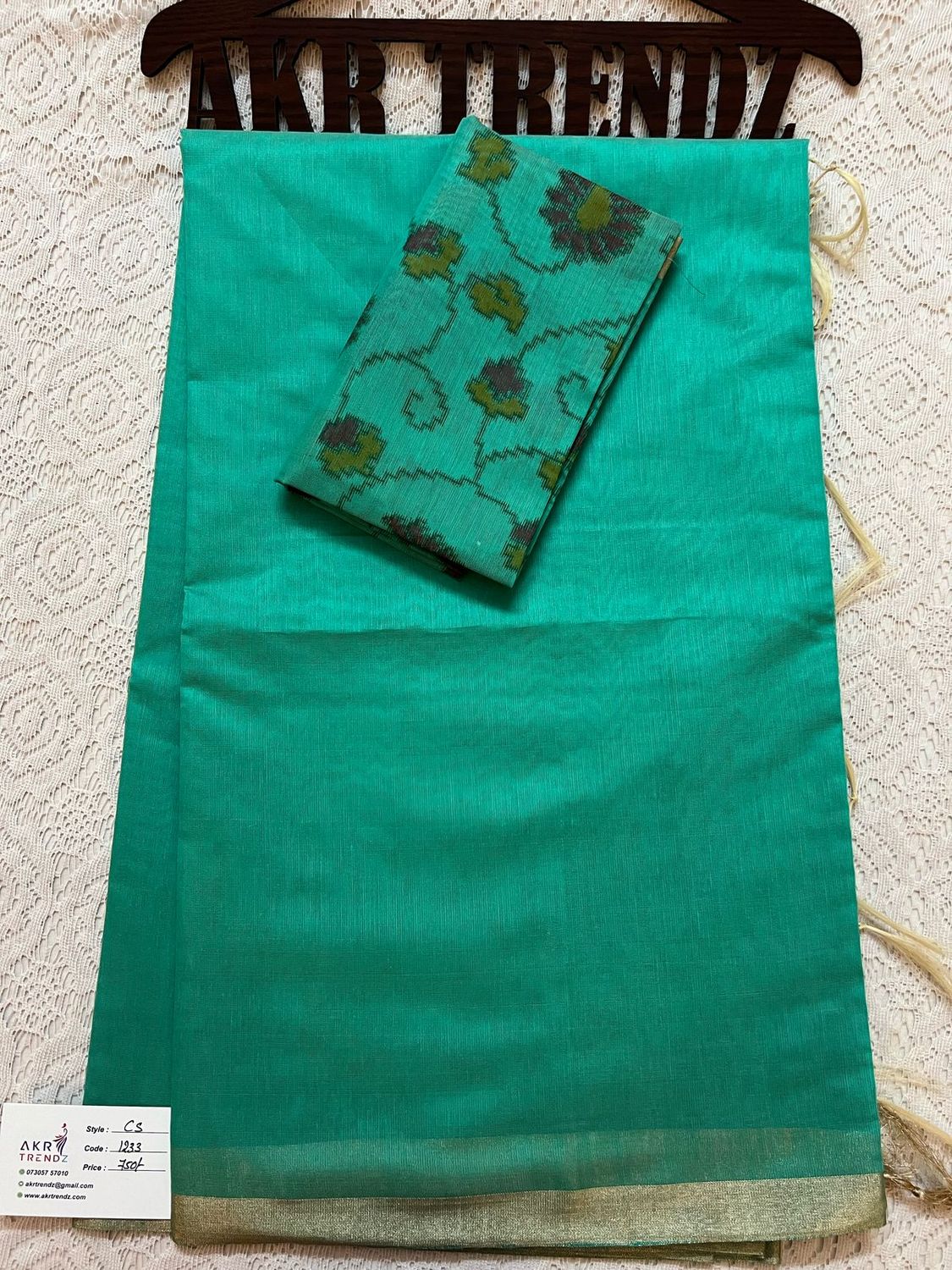 Plain Chanderi cotton sarees​