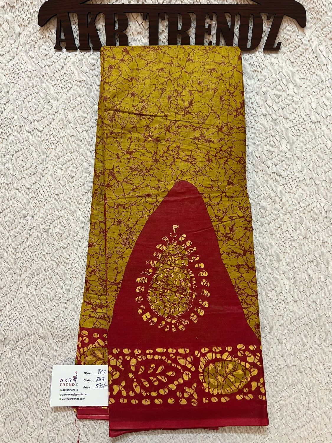 Batik print cotton sarees