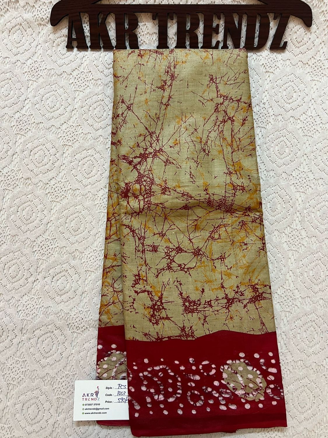 ​Batik print cotton sarees