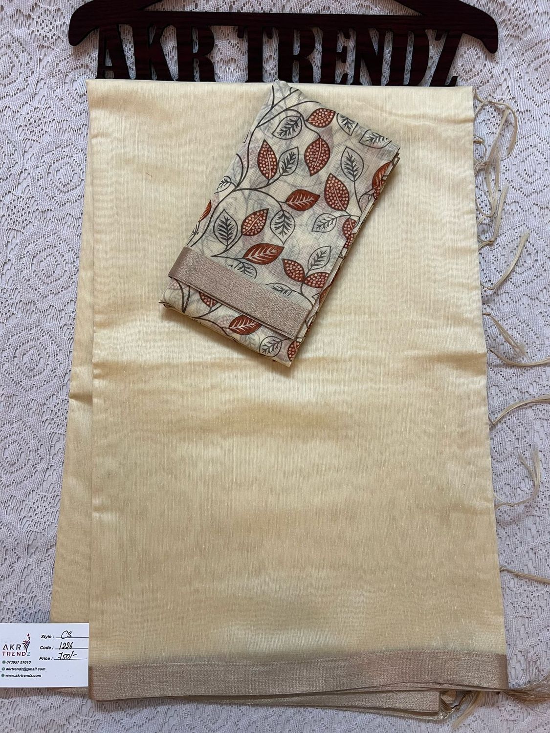 Plain chanderi cotton sarees​