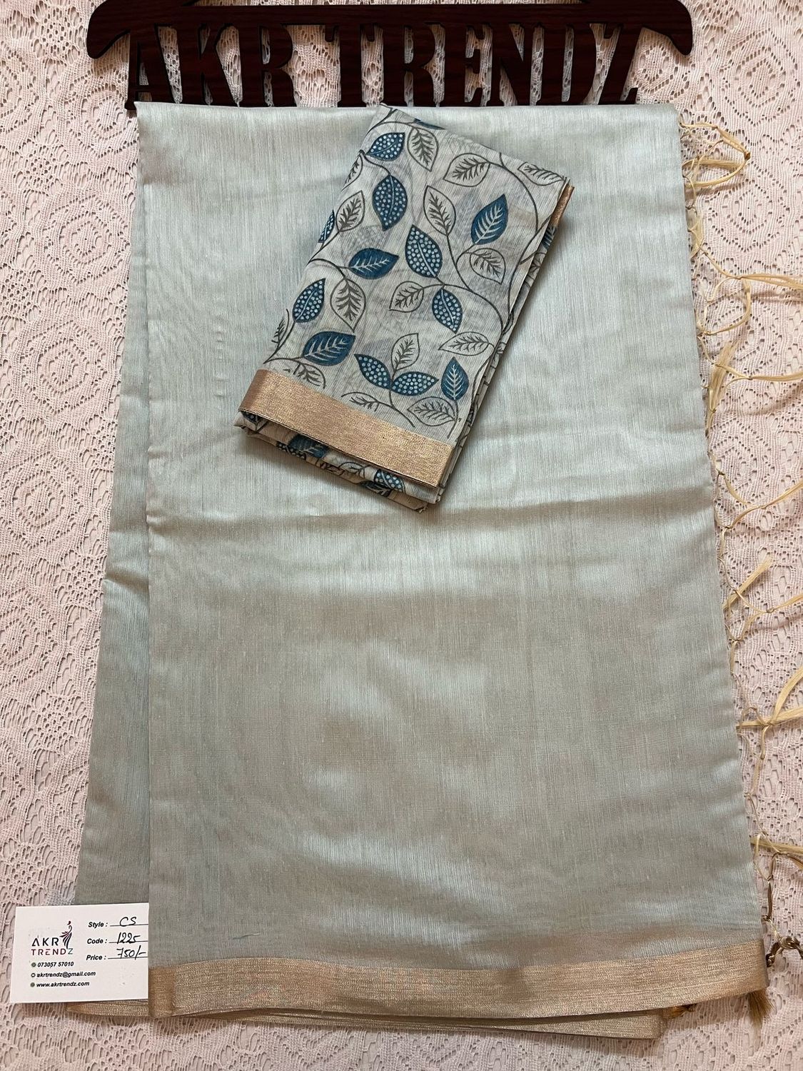 Plain chanderi cotton sarees​