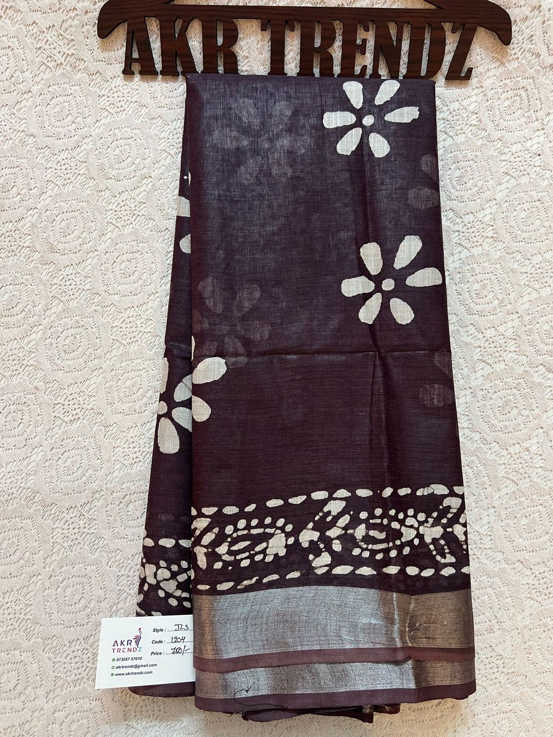Jute linen sarees​