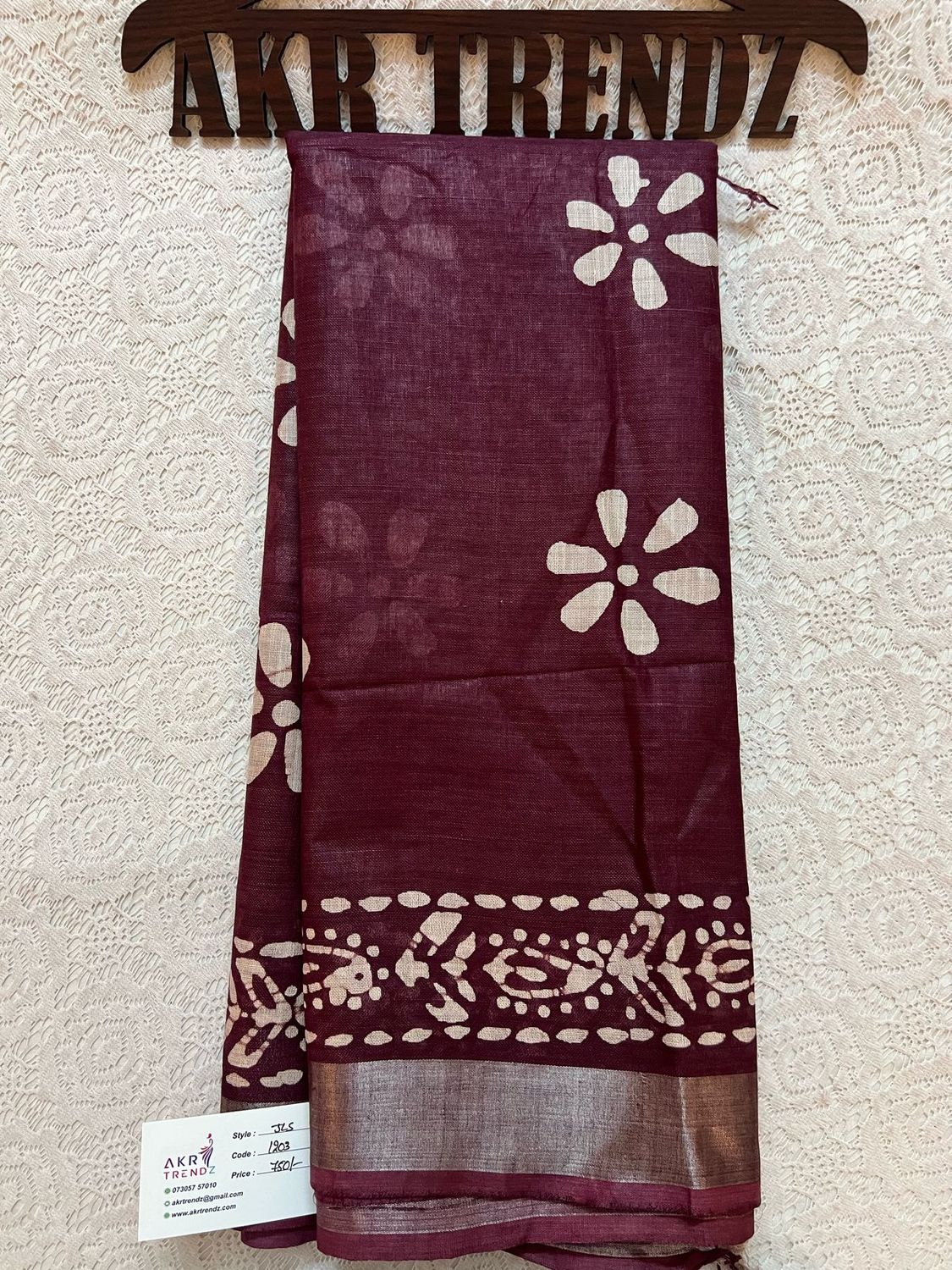Jute linen sarees​