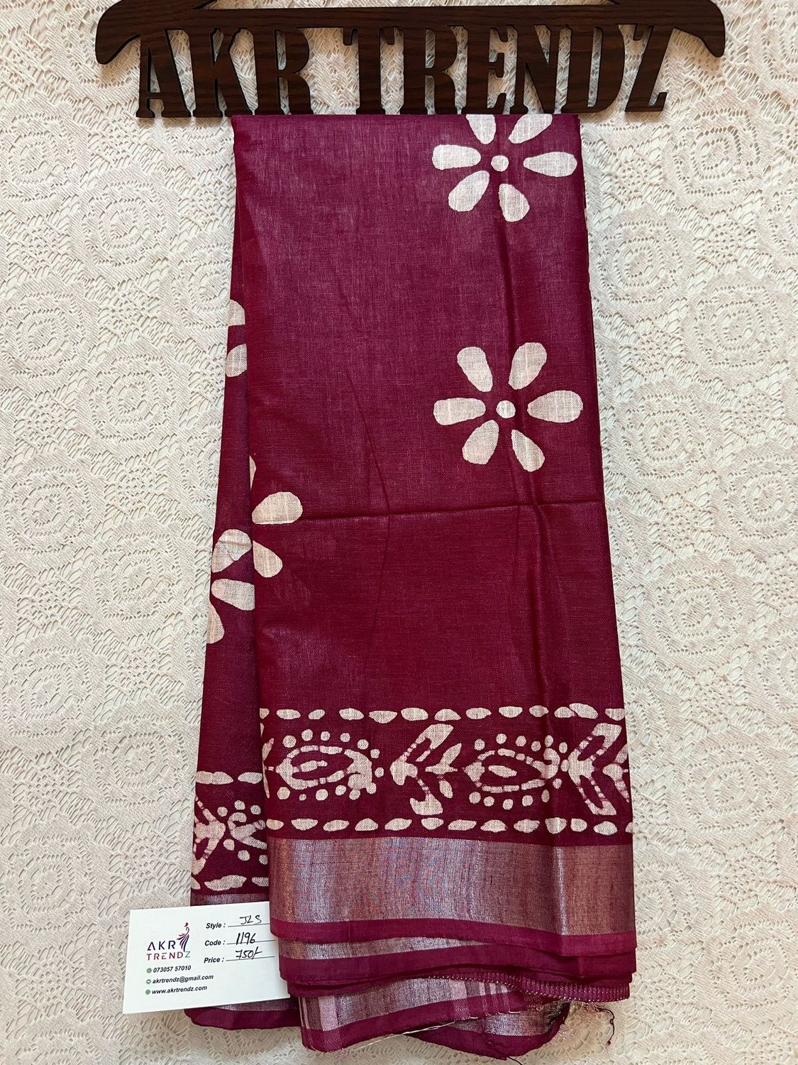Jute linen sarees​