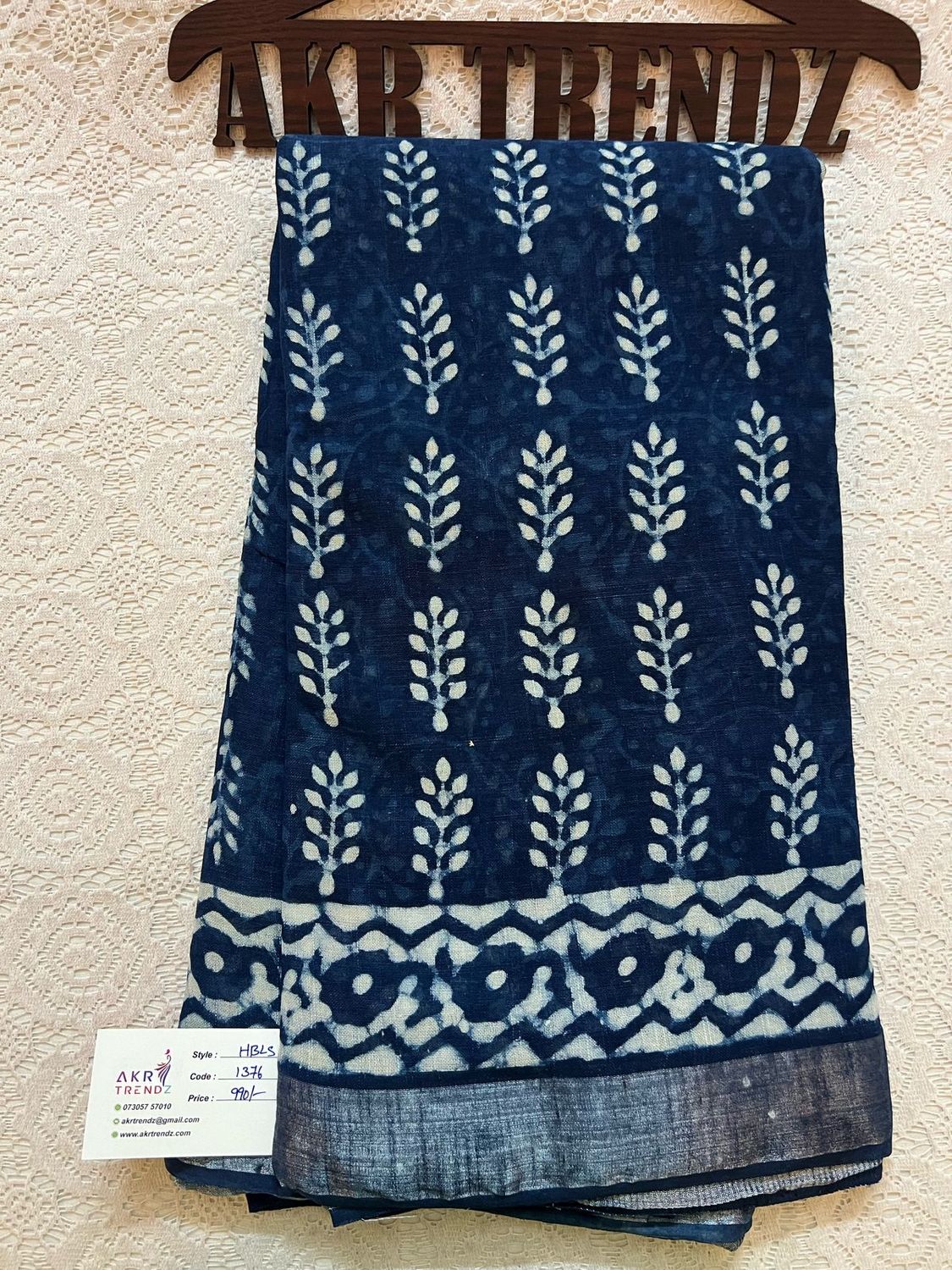 Hand Block Linen cotton sarees